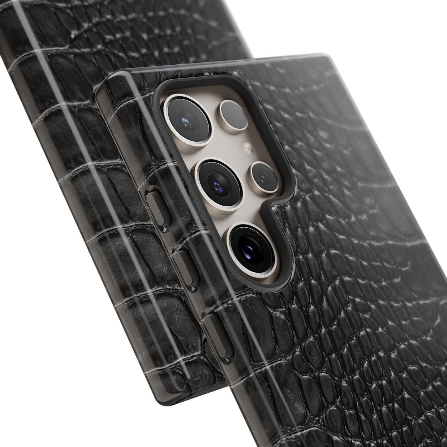 Black Alligator Print Samsung Galaxy Case | Refined Impact, Bold Simplicity
