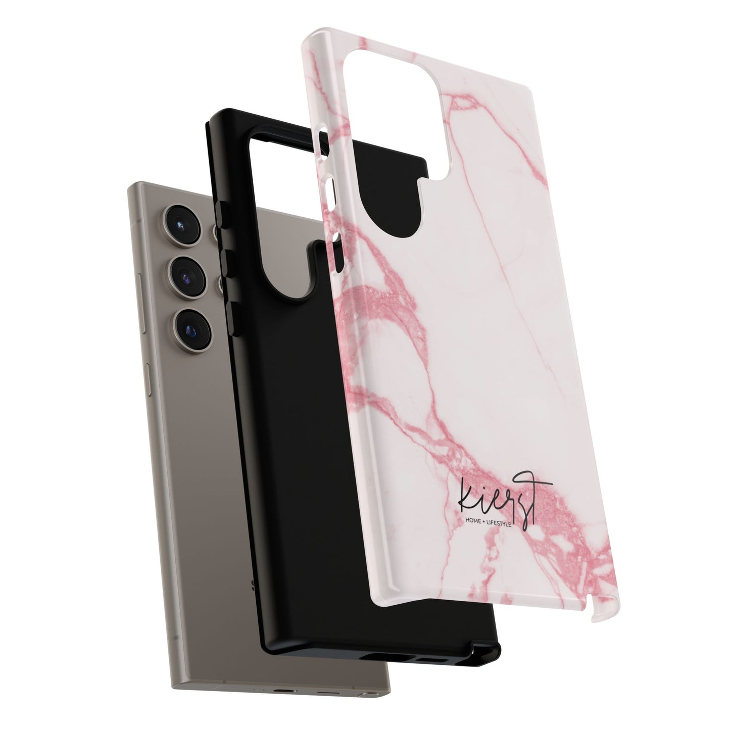 Pink & White Marble Samsung Galaxy Phone Case | Feminine, Polished, and Quietly Bold