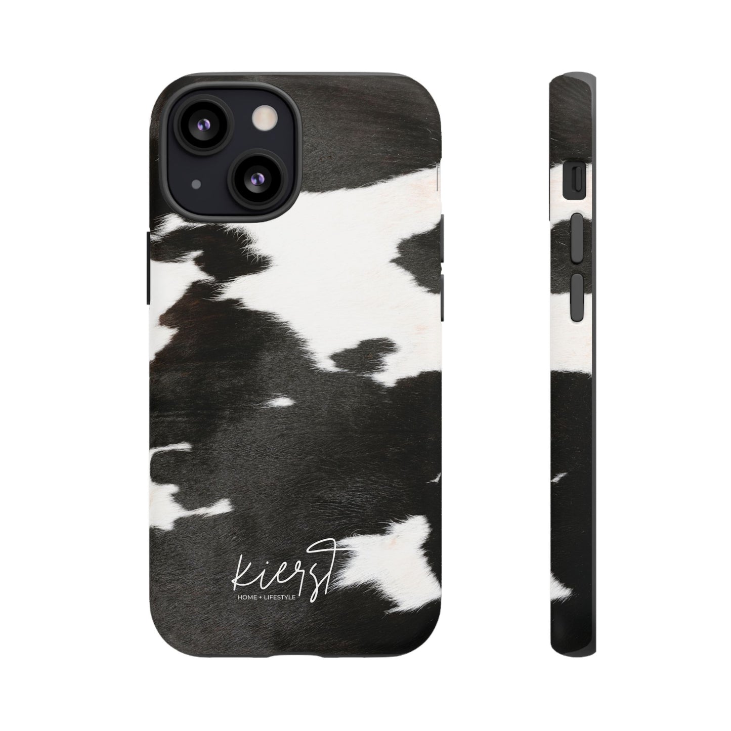 Black and White Cow Hide Print iPhone Case