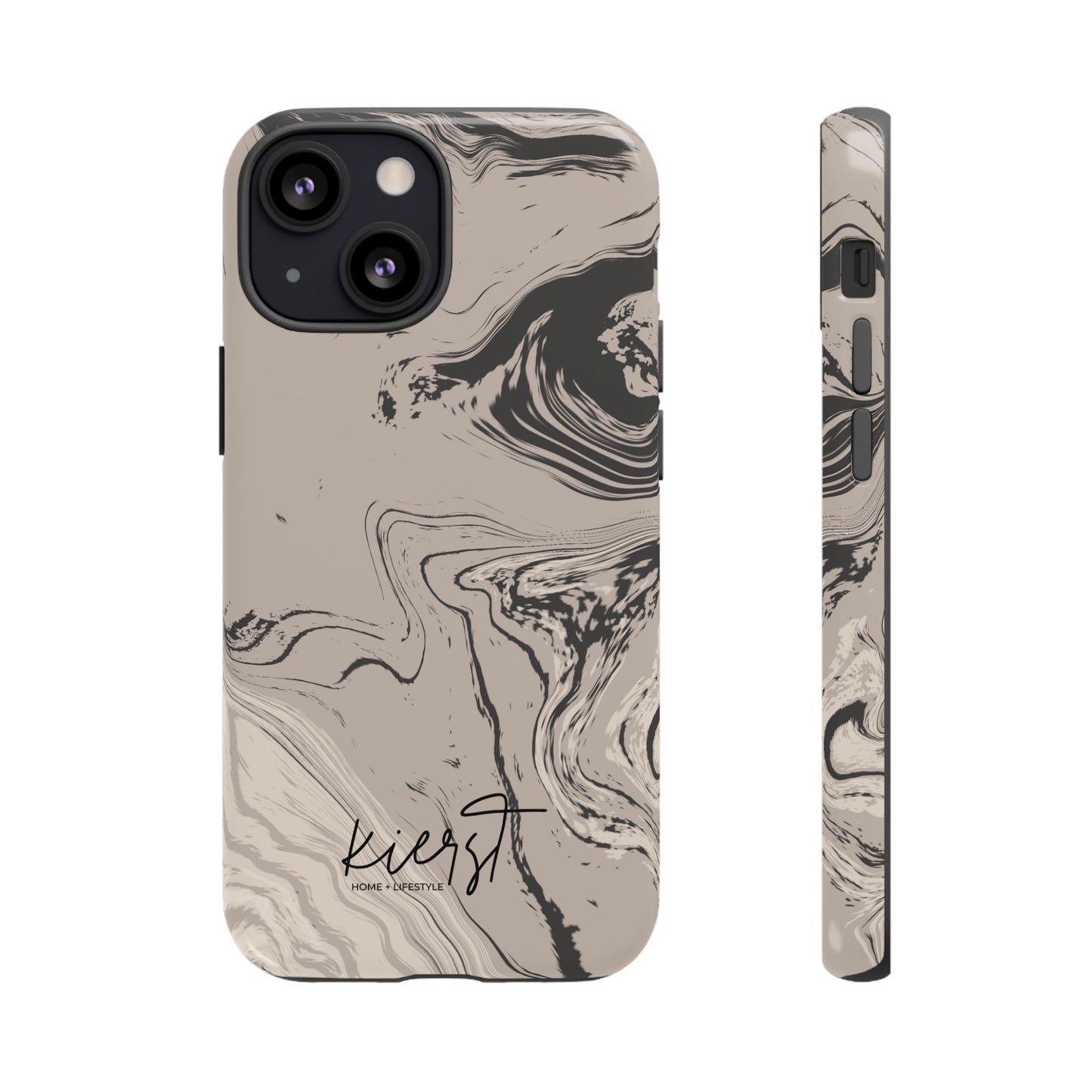 Cream, Grey, and Taupe Marble iPhone Case | A Bold Neutral Grounded in Softness