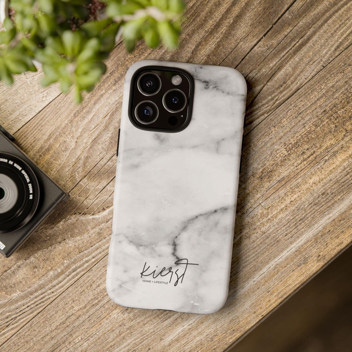 Lived-In White and Grey Marble iPhone Case