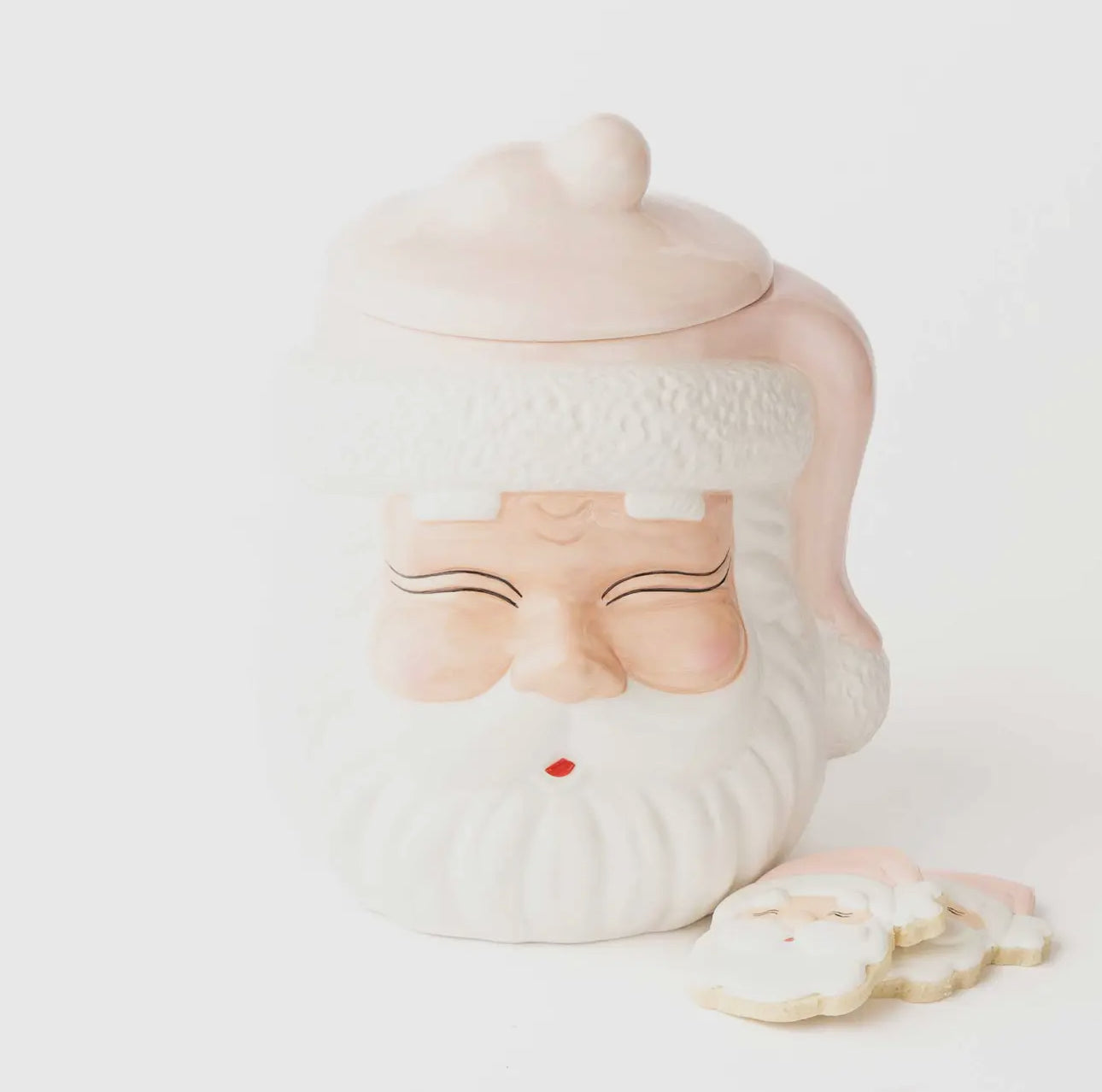 Pink Santa Cookie Jar