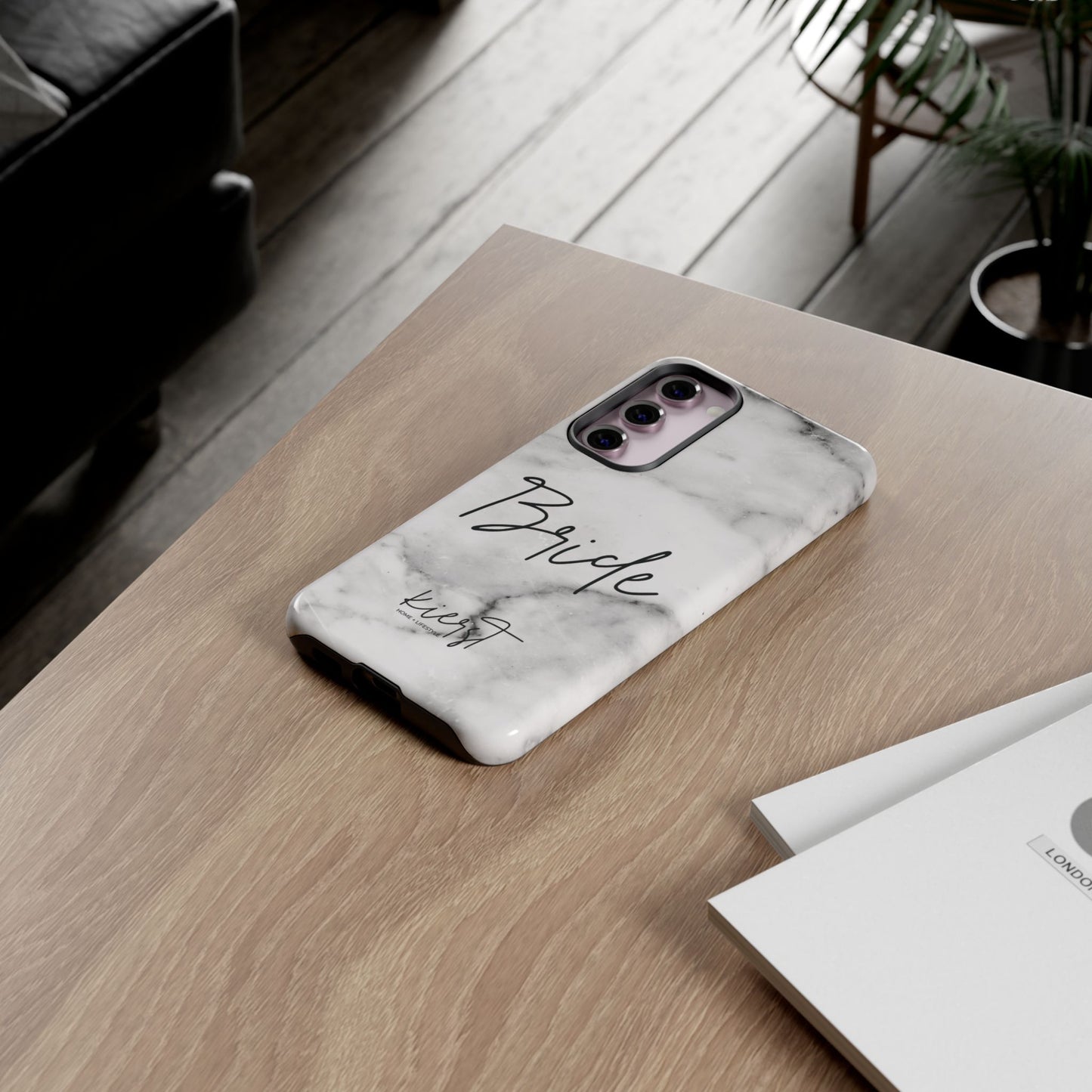 Bride Lived-In White and Grey Marble Samsung Galaxy Phone Case