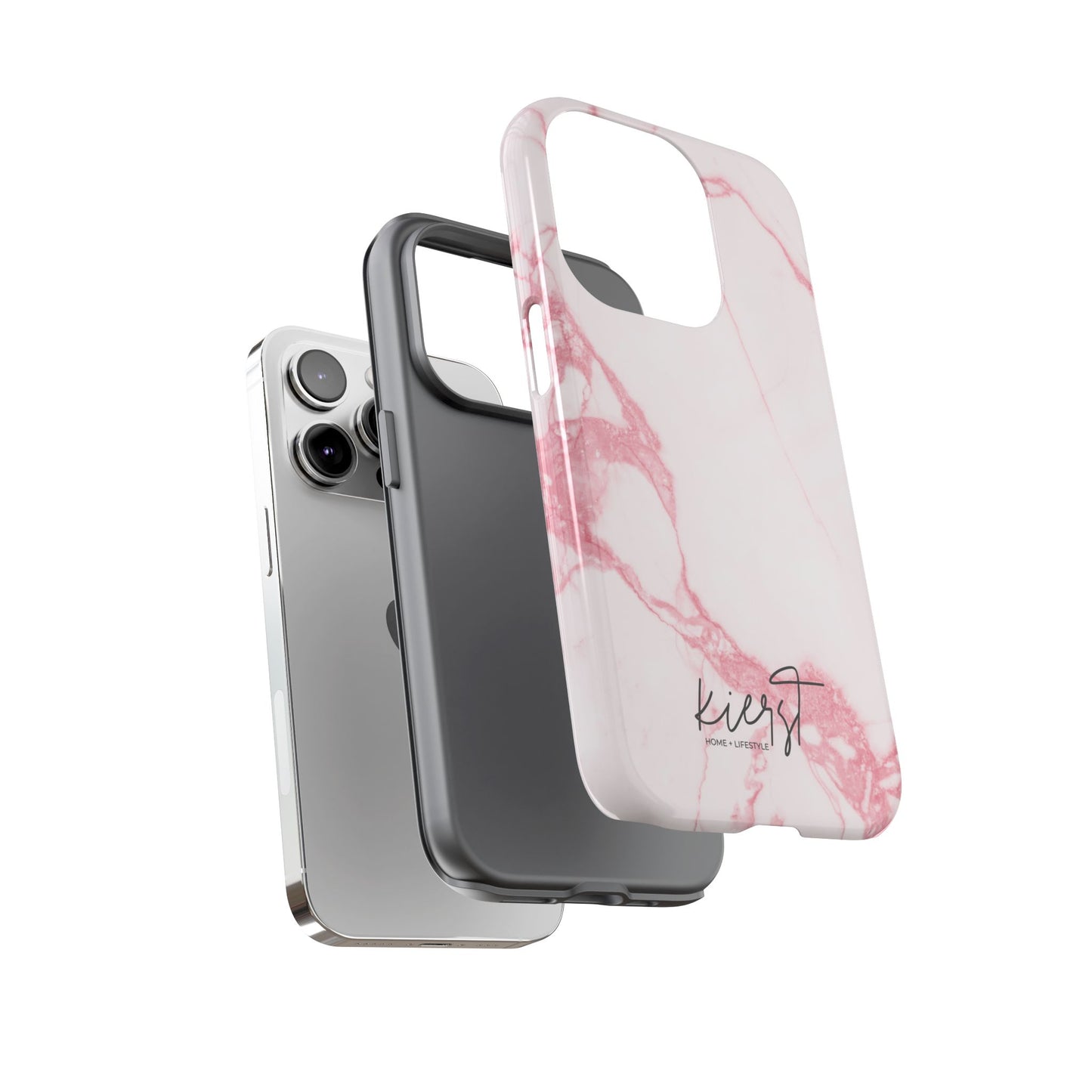 Pink & White Marble iPhone Case | Classic Elegance, Feminine Twist
