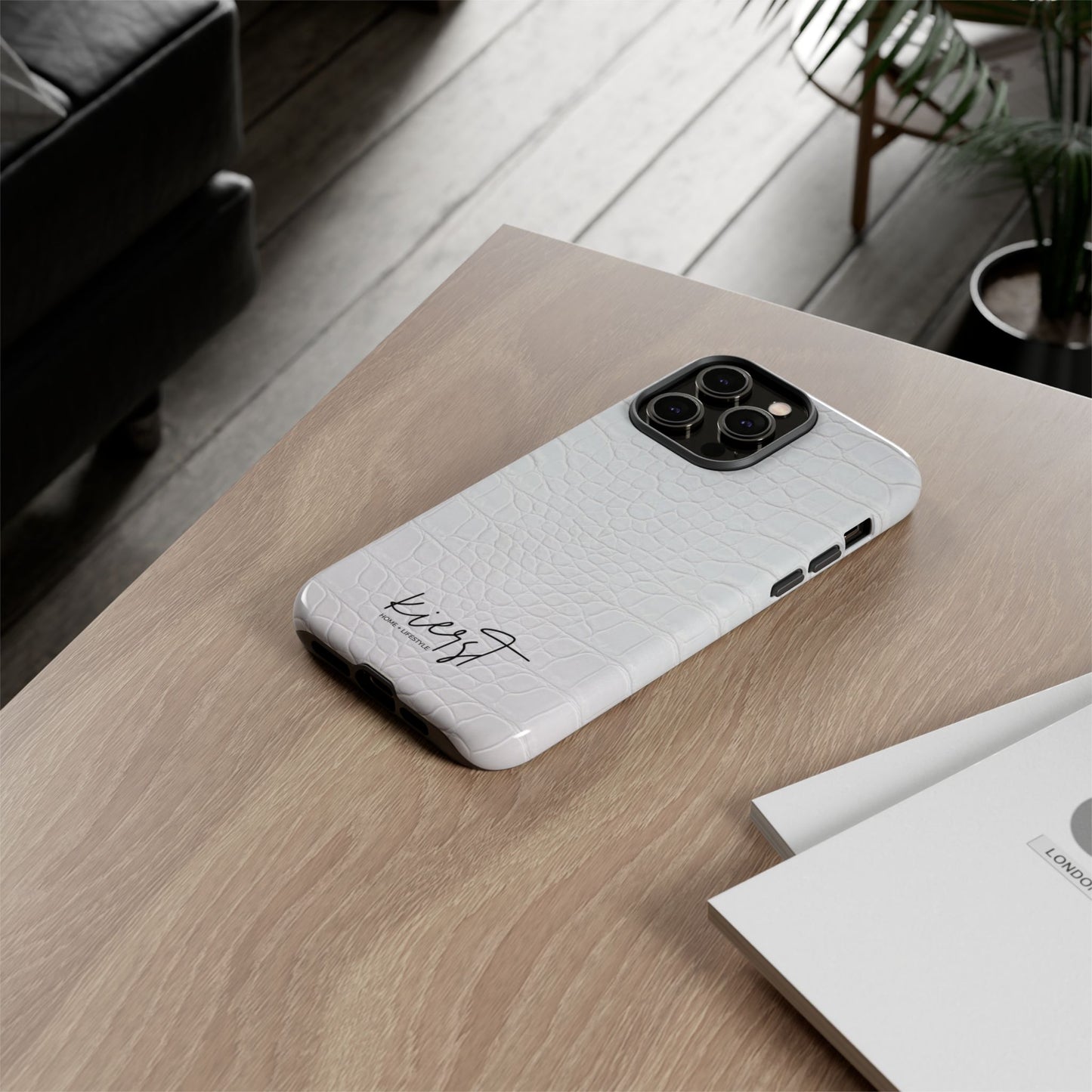 White Alligator iPhone Case | Minimal, Crisp, and Effortlessly Elevated