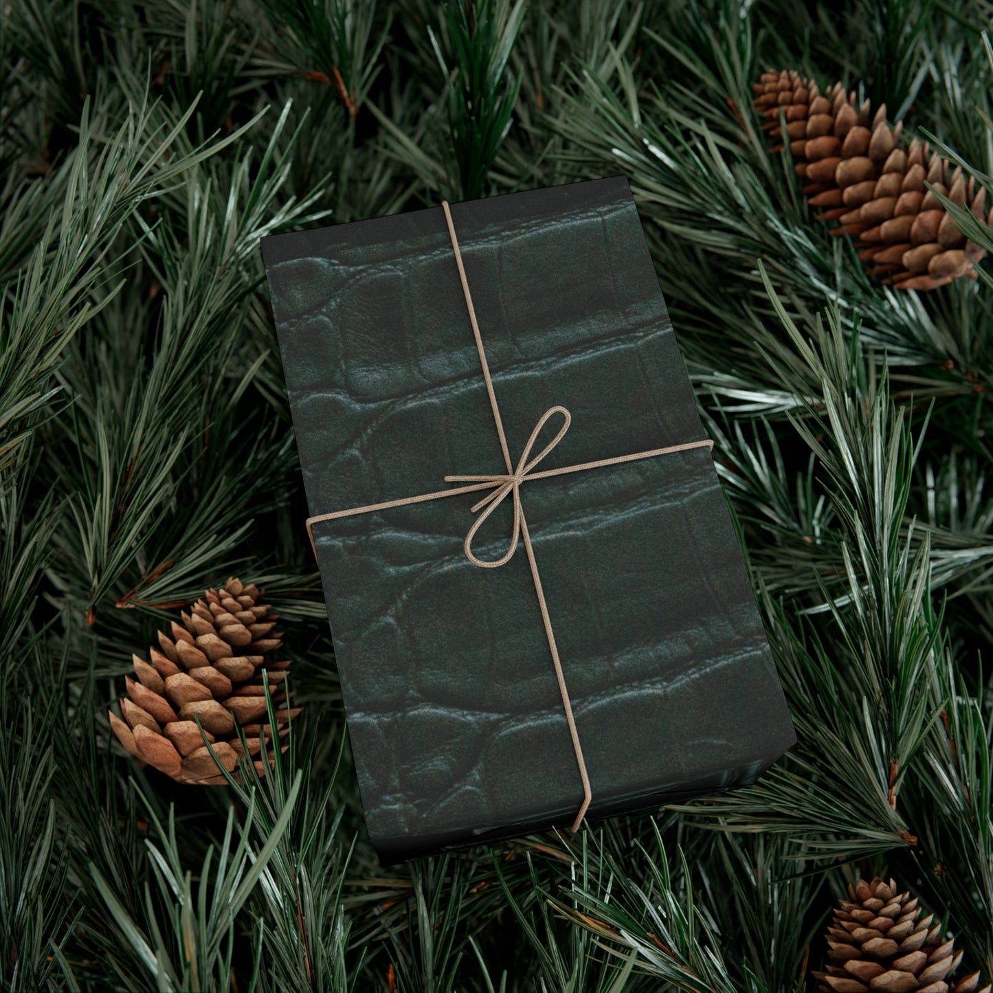 Emerald Crocodile Print Gift Wrapping Paper