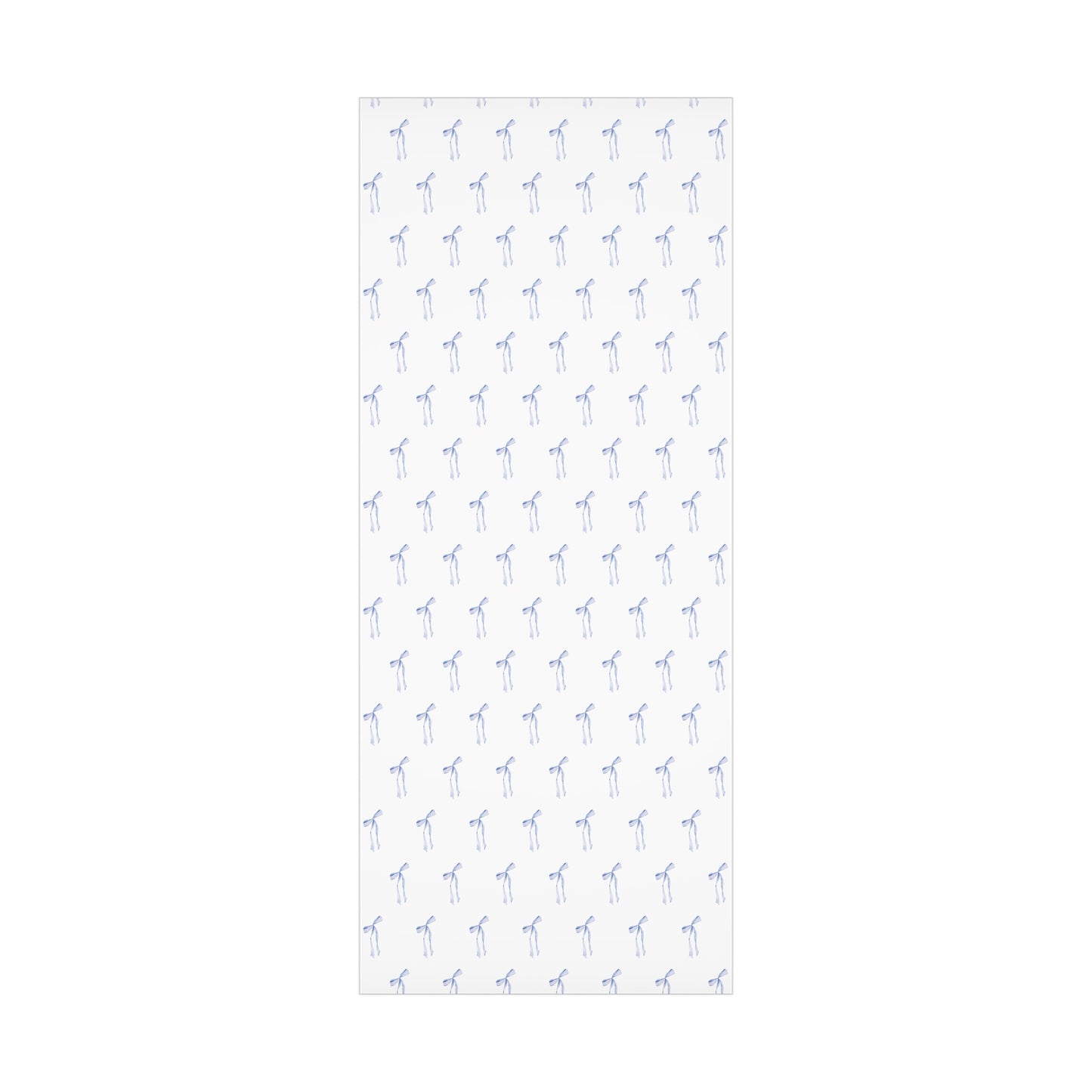 Delicate Blue Bow Gift Wrapping Paper – Hand-Painted Style Ribbon Pattern on White