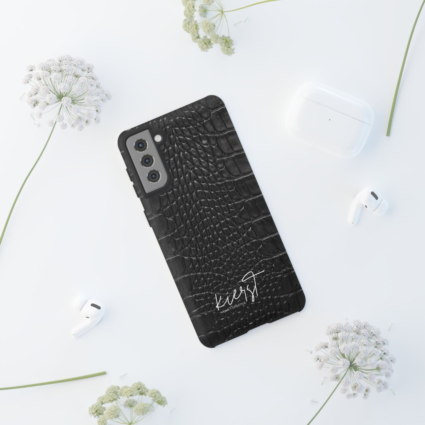 Black Alligator Print Samsung Galaxy Case | Refined Impact, Bold Simplicity