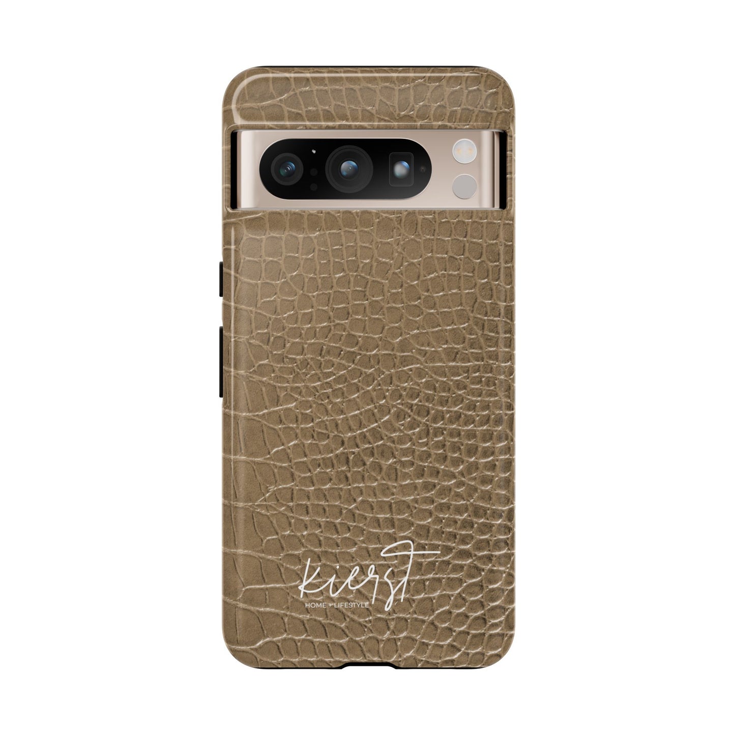 Tan Alligator Print Google Pixel Case | Warm Neutrals, Refined Style