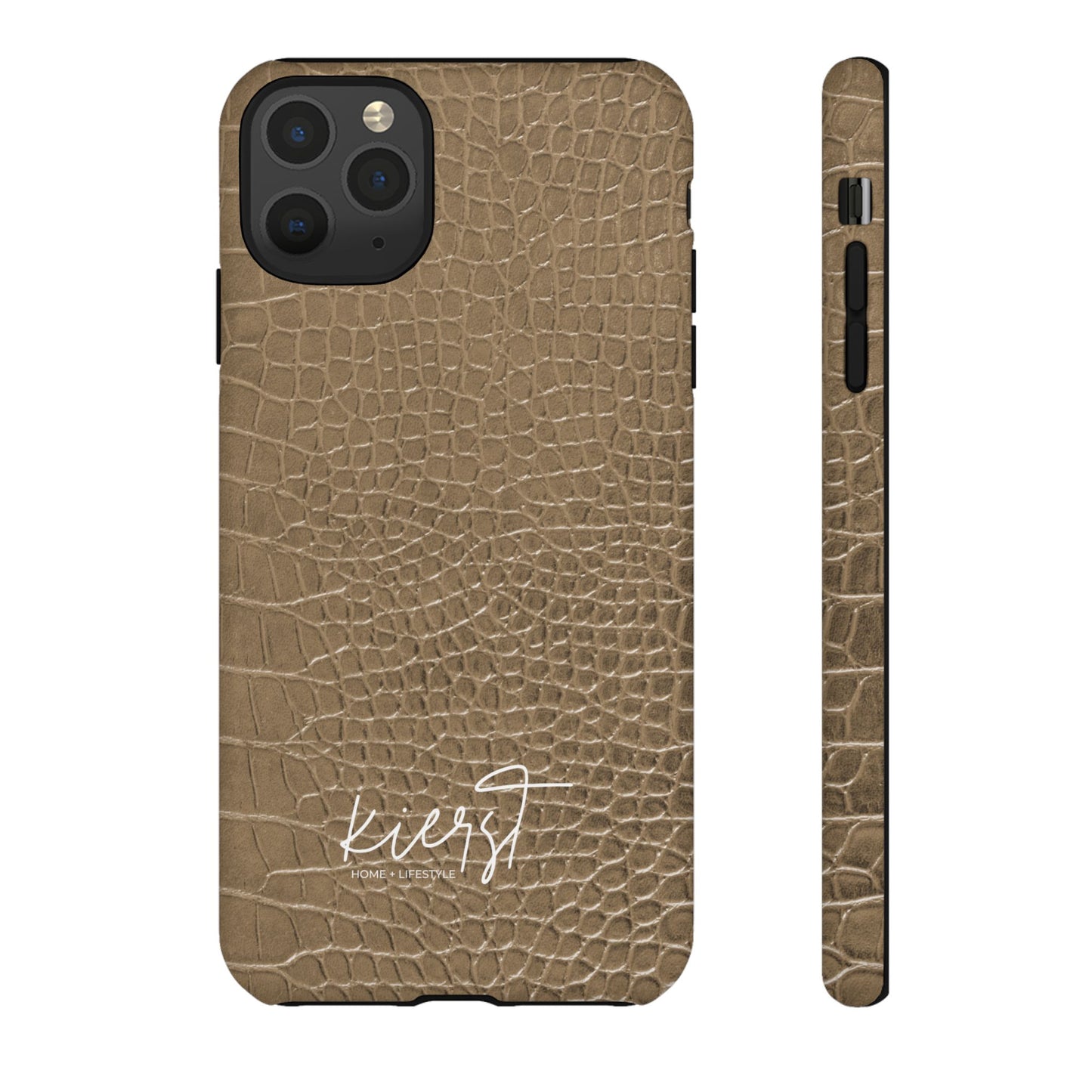 Tan Alligator Print iPhone Case | Elevated texture meets everyday ease