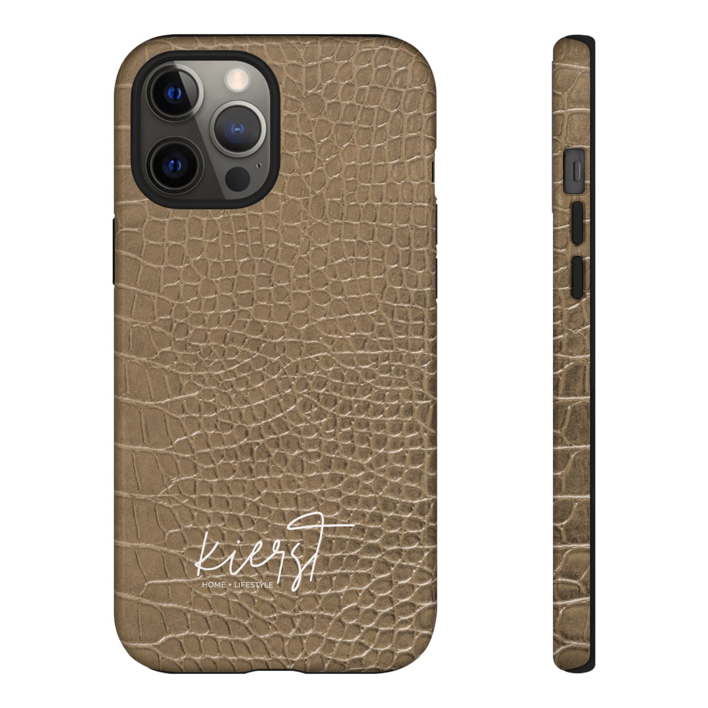 Tan Alligator Print iPhone Case | Elevated texture meets everyday ease