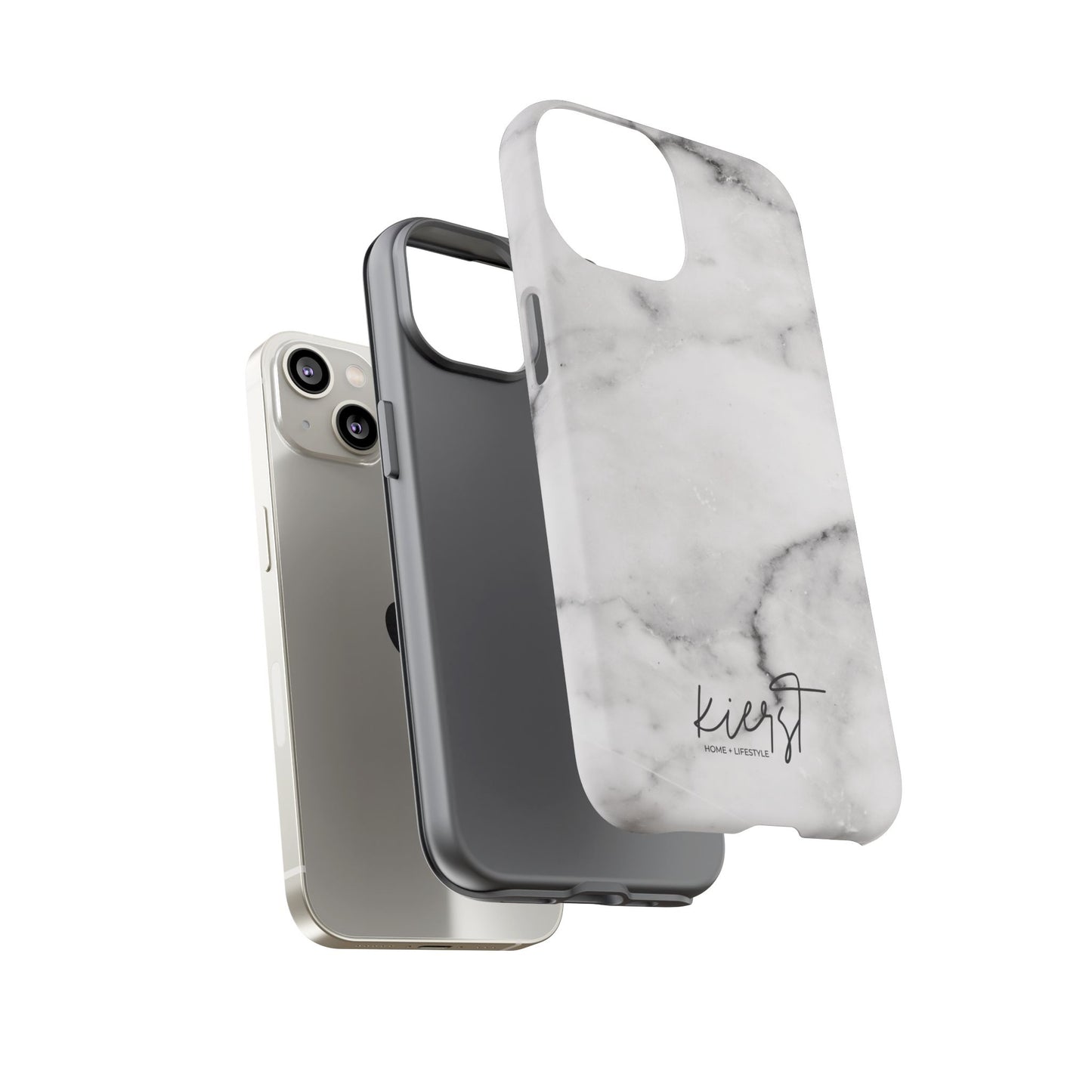 Lived-In White and Grey Marble iPhone Case | Curated Calm, Captured in Marble