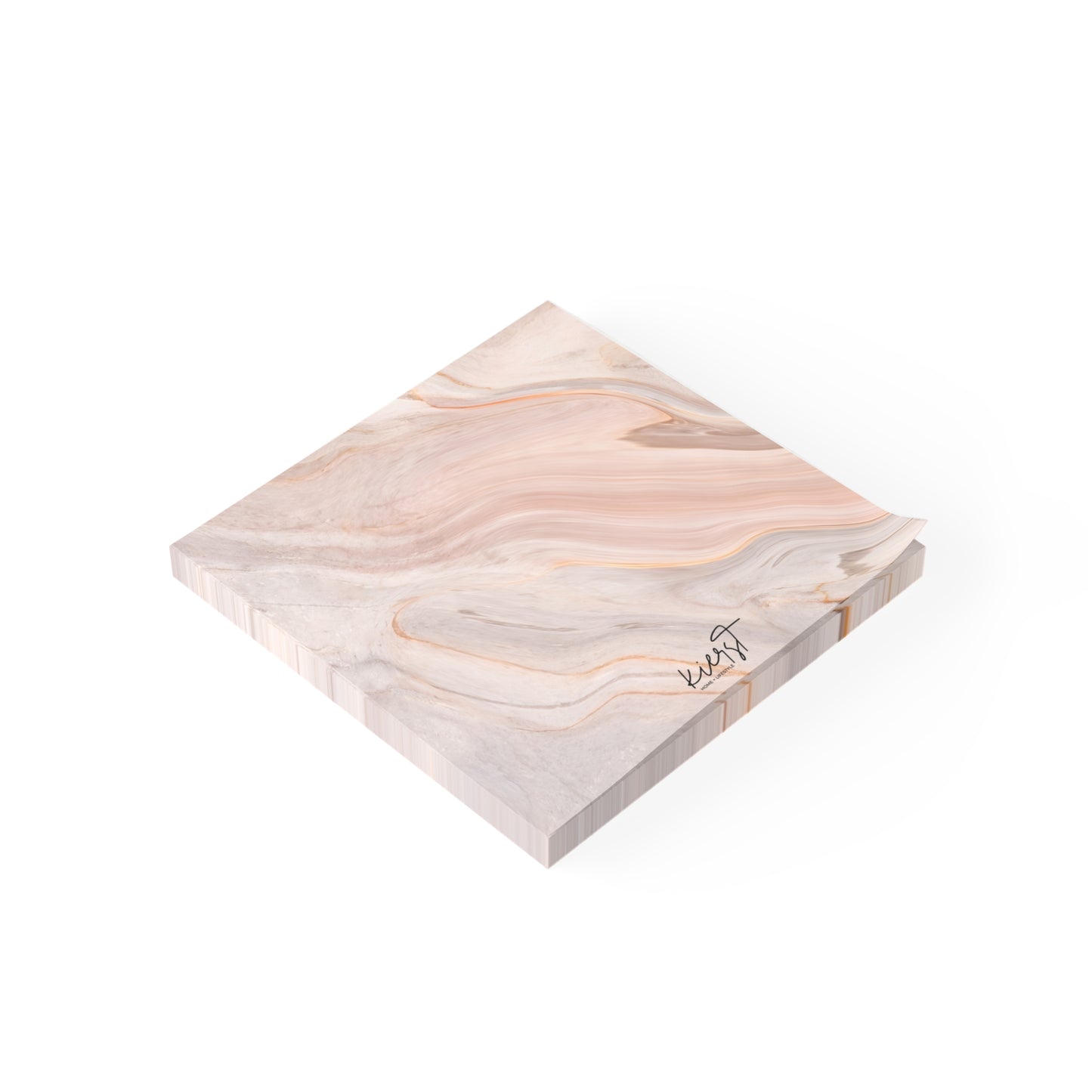 Blush Swirl Marble Post-it® Note Pad | Soft Pink Marble-Inspired Sticky Notes for Chic Desks