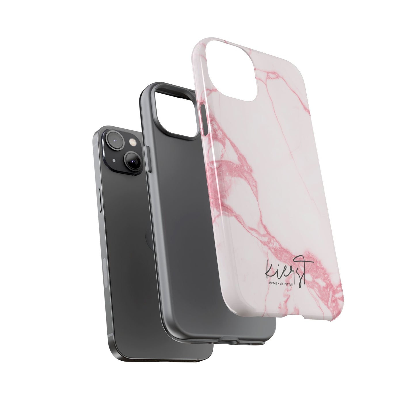 Pink & White Marble iPhone Case | Classic Elegance, Feminine Twist