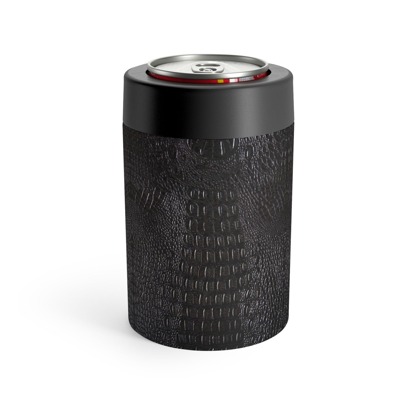 Black Alligator Print Can Holder – Sleek Matte Finish