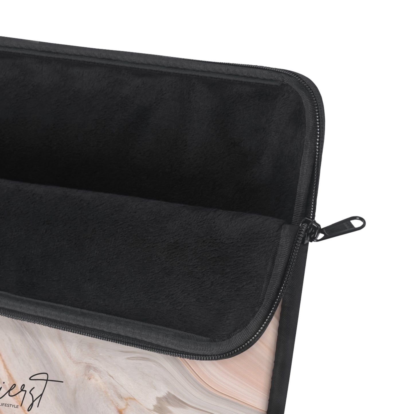 Blush Swirl Marble Laptop Sleeve | Soft Neutral Tech Accessory