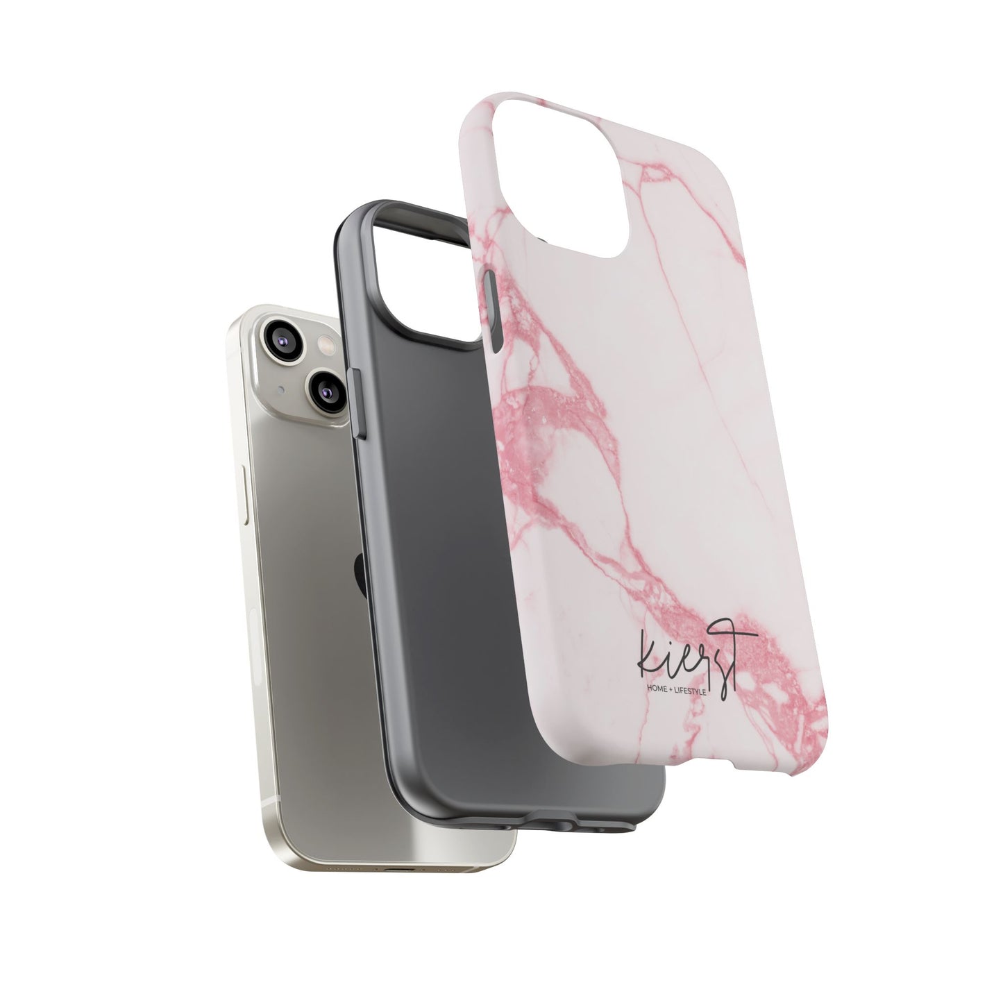 Pink & White Marble iPhone Case | Classic Elegance, Feminine Twist