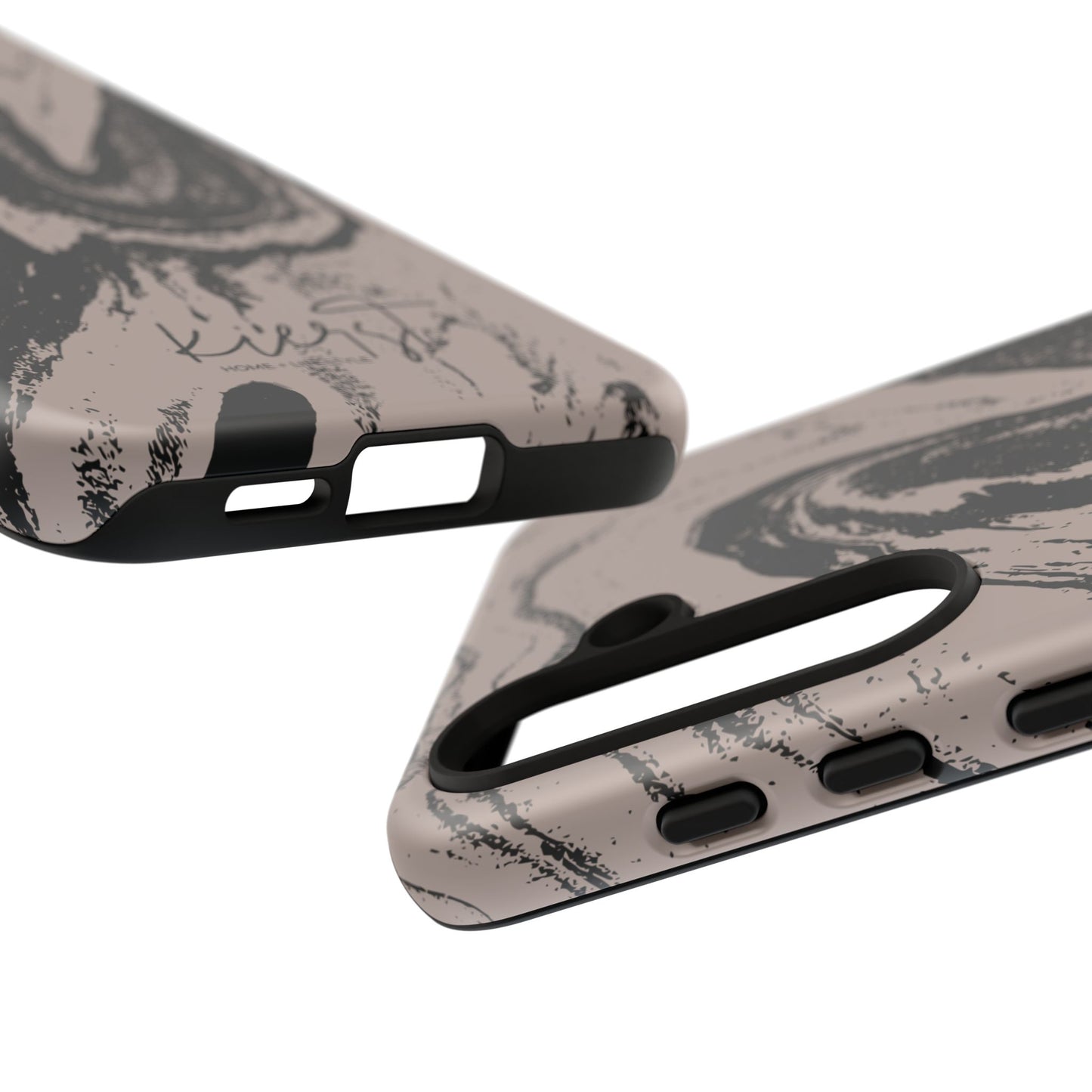 Taupe and Black Marble Samsung Galaxy Phone Case | Sleek, Durable Protection - Edgy, Modern Design