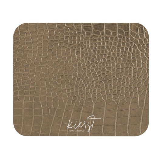 Tan Alligator Print Mouse Pad | Classic Texture Meets Modern Function