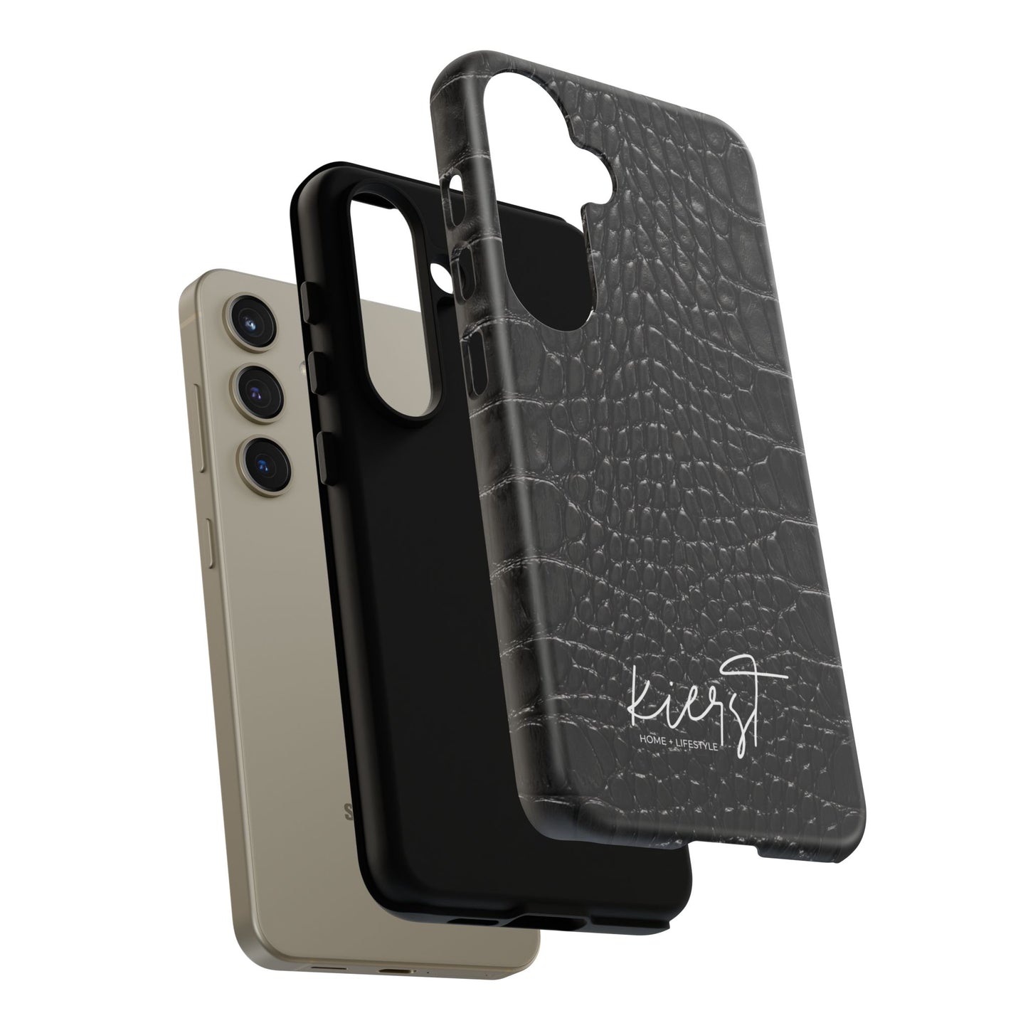 Black Alligator Print Samsung Galaxy Case | Refined Impact, Bold Simplicity