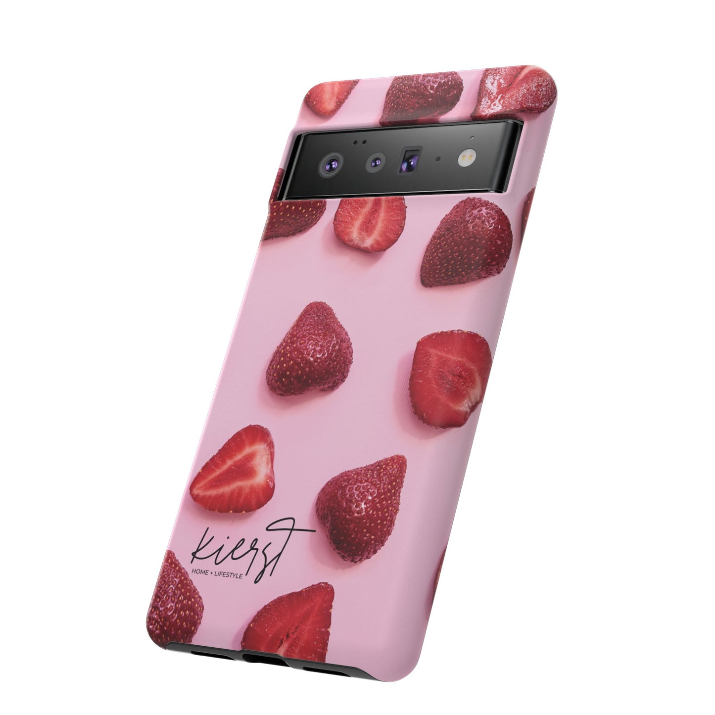 Strawberries Google Pixel Case | Blush-Toned Charm Meets Playful Precision