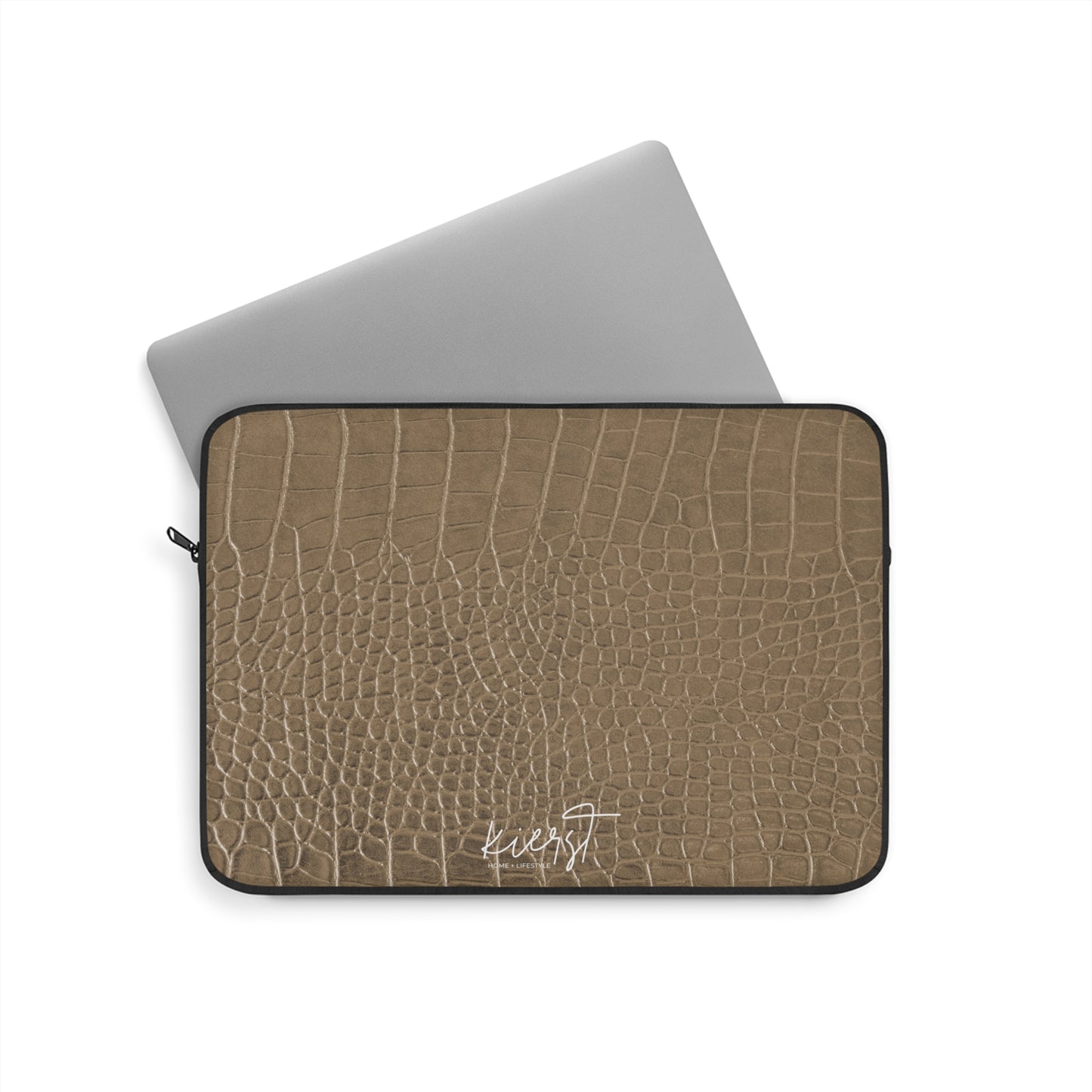 Tan Alligator Laptop Sleeve | Refined Texture Meets Everyday Function