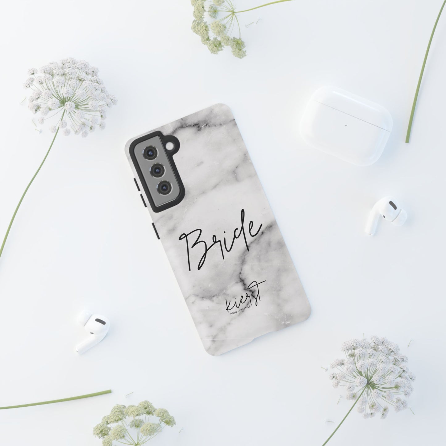 Bride Lived-In White and Grey Marble Samsung Galaxy Phone Case