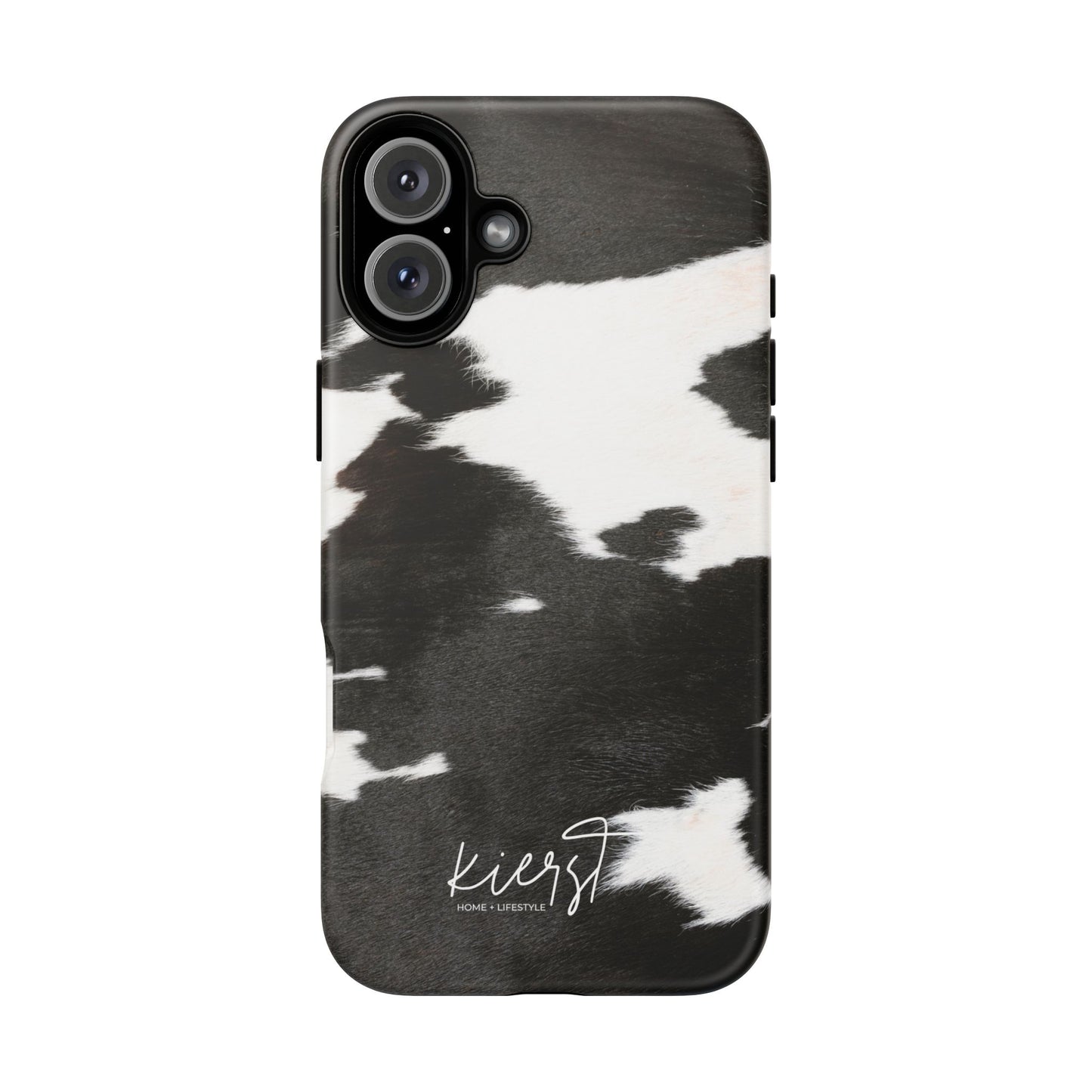 Black and White Cow Hide Print iPhone Case