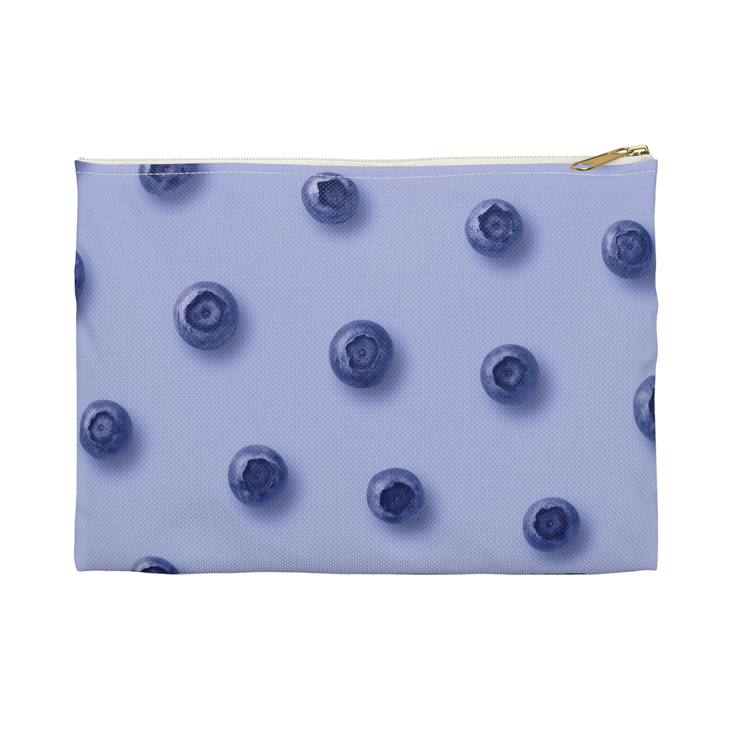 Blueberry Pop Accessory Pouch – Limited Edition Periwinkle & Fruit Print