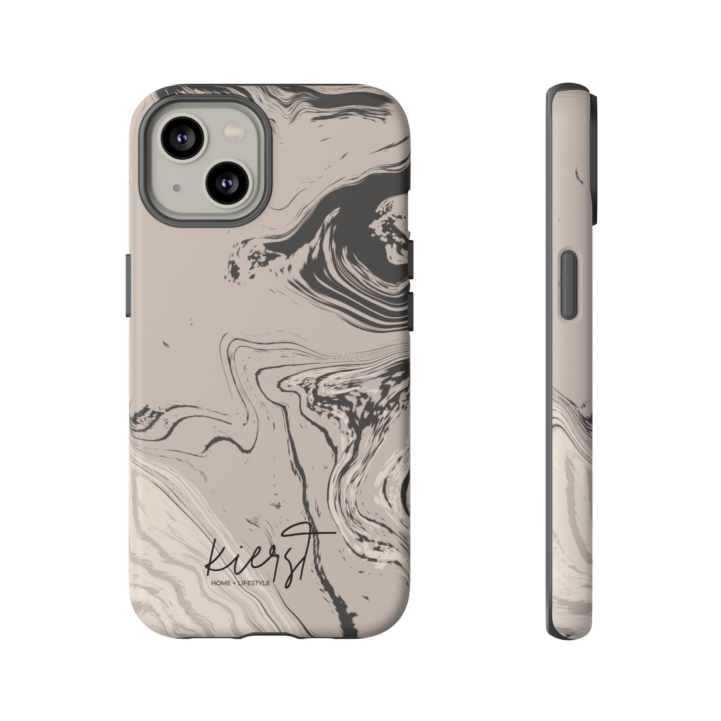 Cream, Grey, and Taupe Marble iPhone Case | A Bold Neutral Grounded in Softness