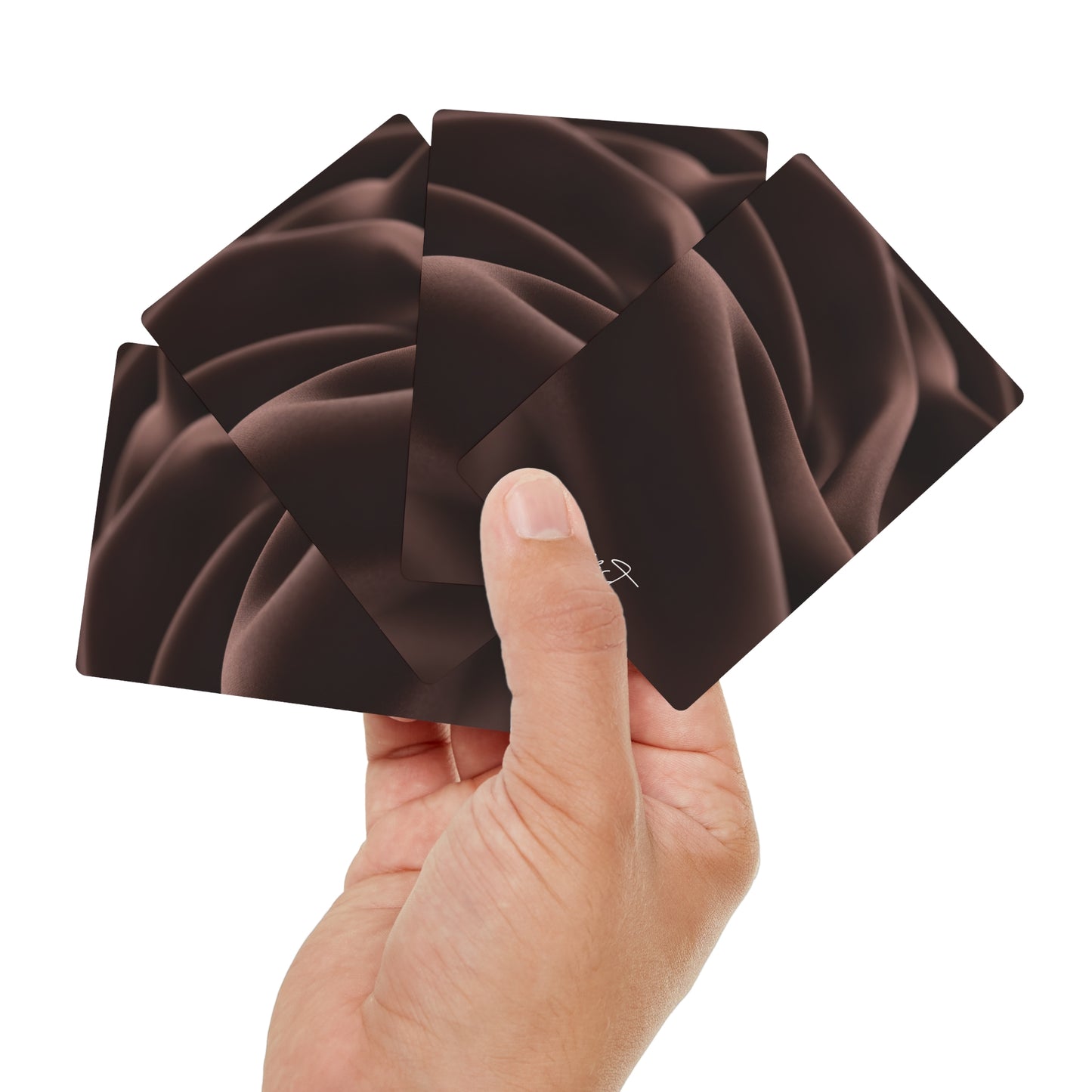 Chocolate Silk Printed Poker Playing Cards