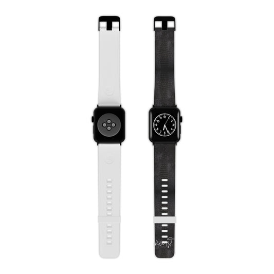 Black Crocodile Print Apple Watch Band – Classic, With a Bite