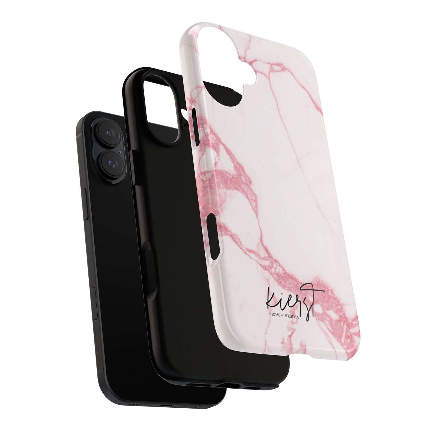 Pink & White Marble iPhone Case | Classic Elegance, Feminine Twist