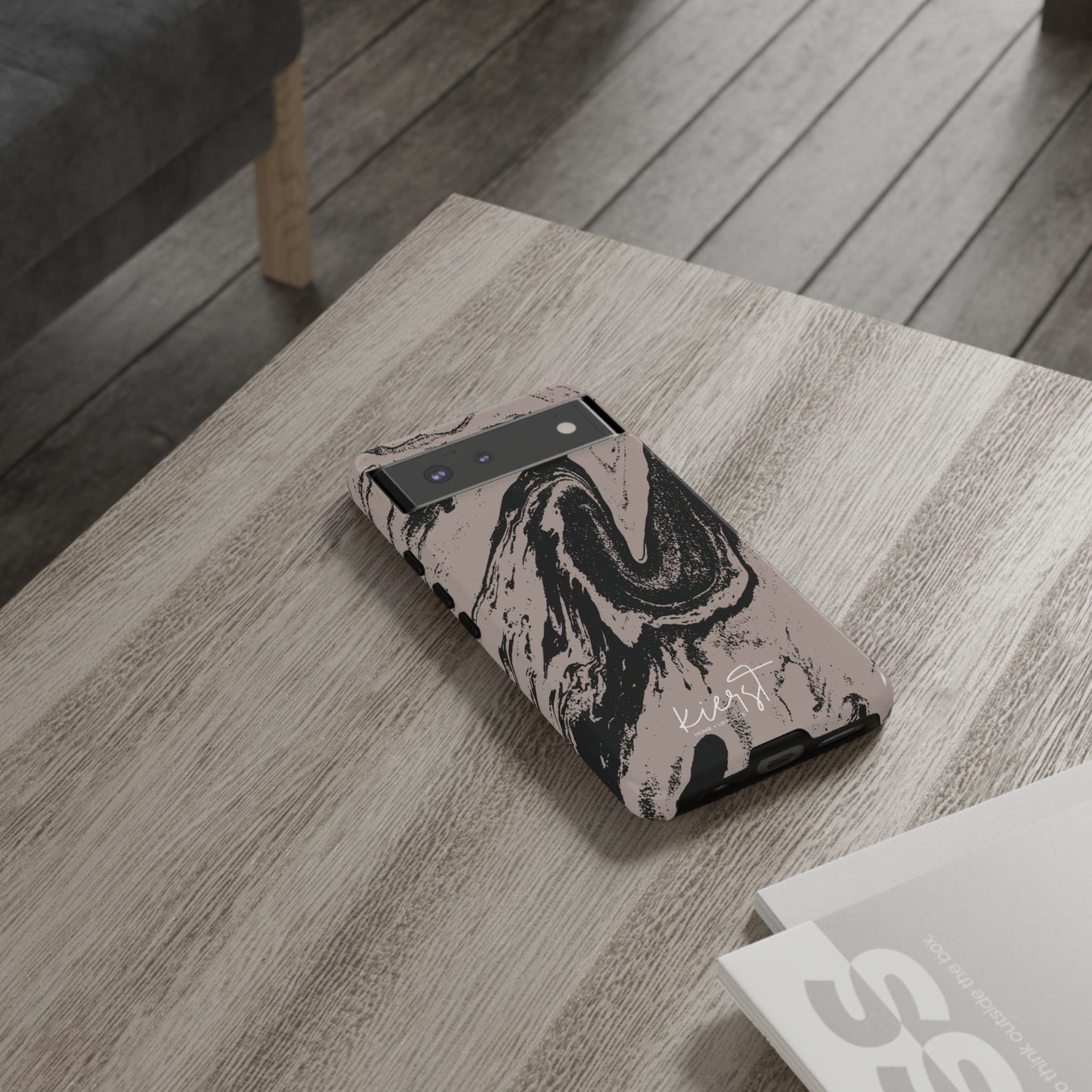 Taupe and Black Marble Google Pixel Phone Case | Artistic, Durable Protection For Your Pixel