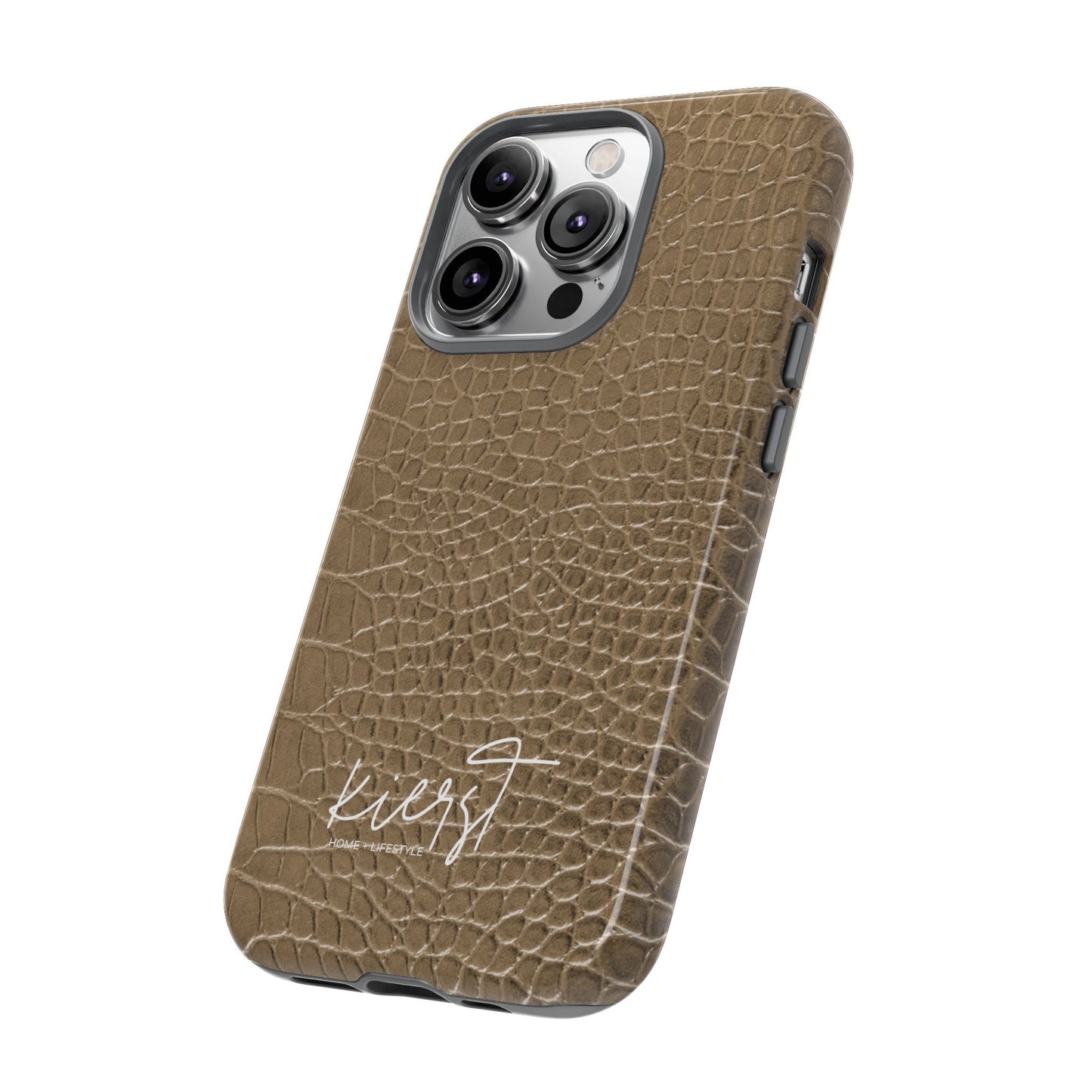 Tan Alligator Print iPhone Case | Elevated texture meets everyday ease