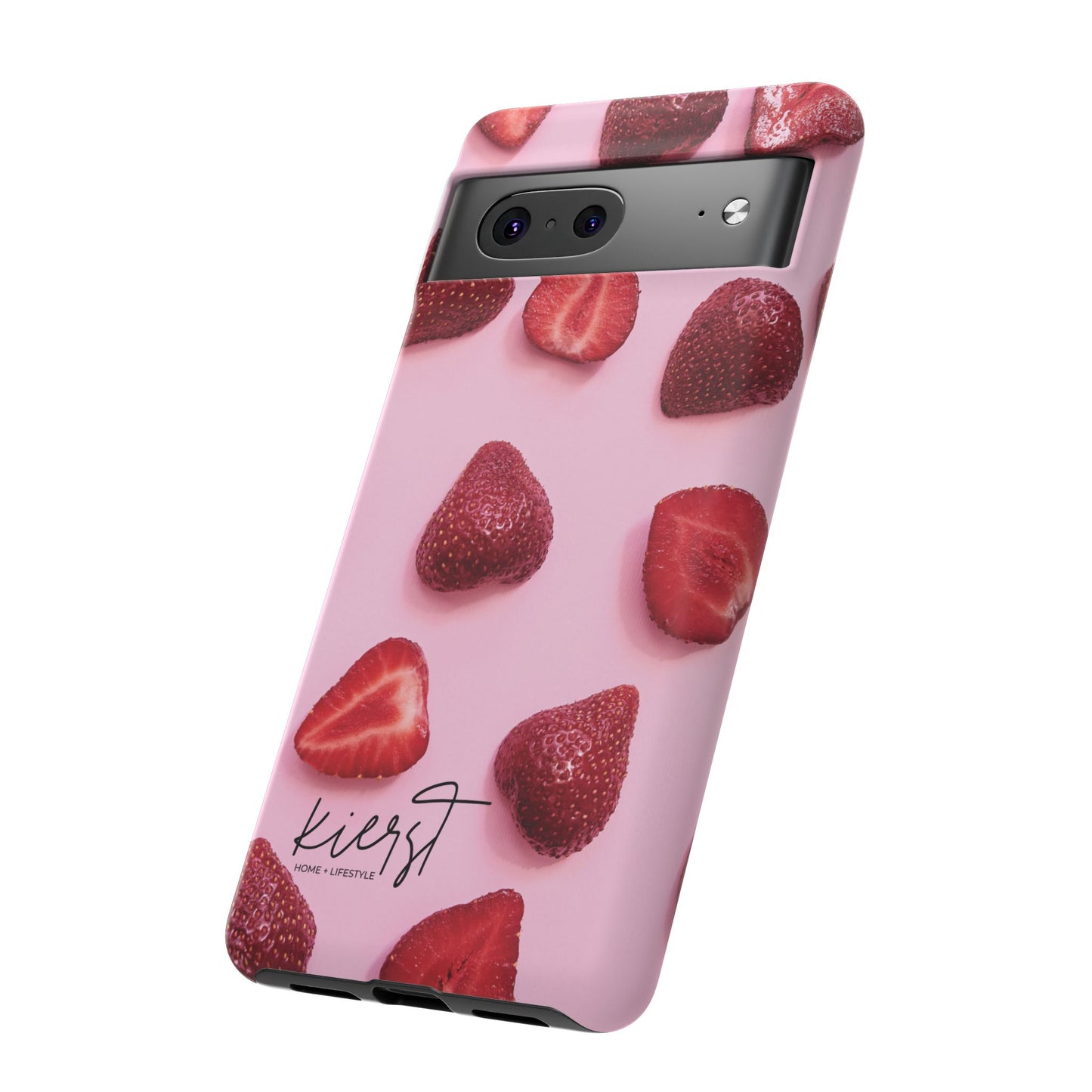 Strawberries Google Pixel Case | Blush-Toned Charm Meets Playful Precision