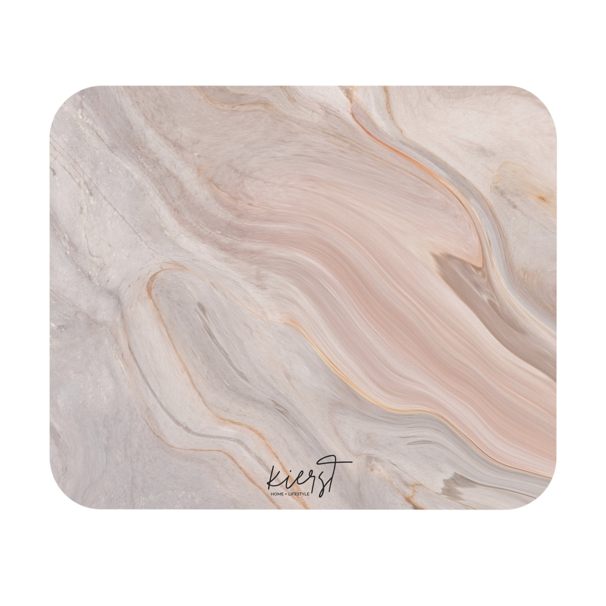 Blush Swirl Marble Mouse Pad