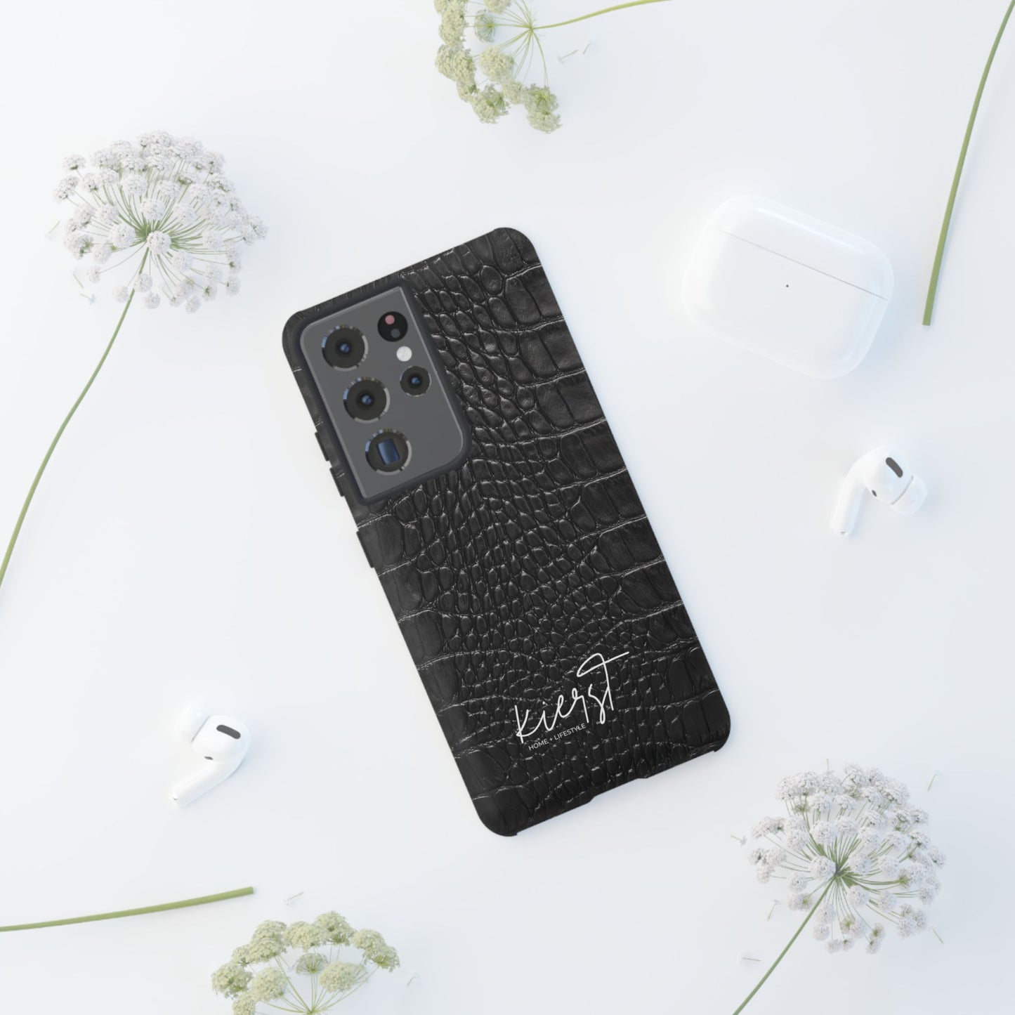 Black Alligator Print Samsung Galaxy Case | Refined Impact, Bold Simplicity