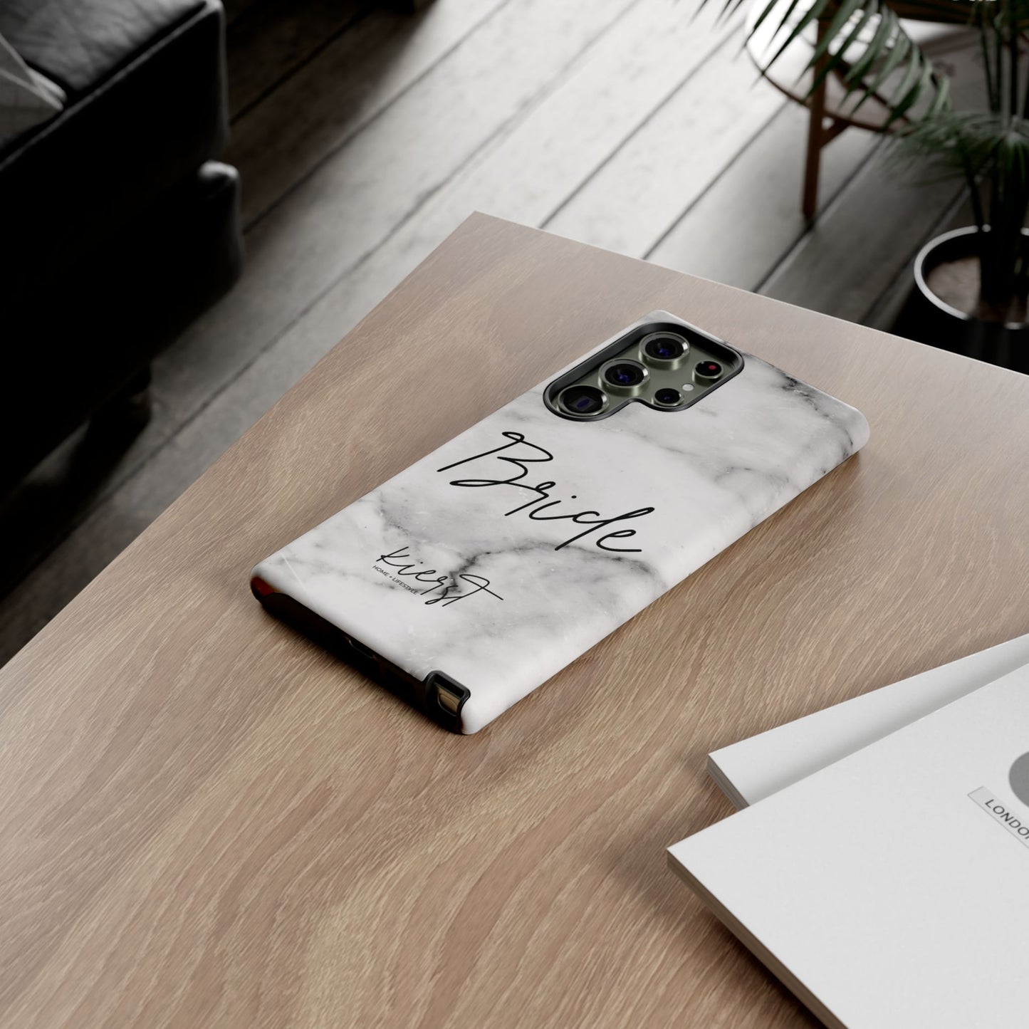 Bride Lived-In White and Grey Marble Samsung Galaxy Phone Case