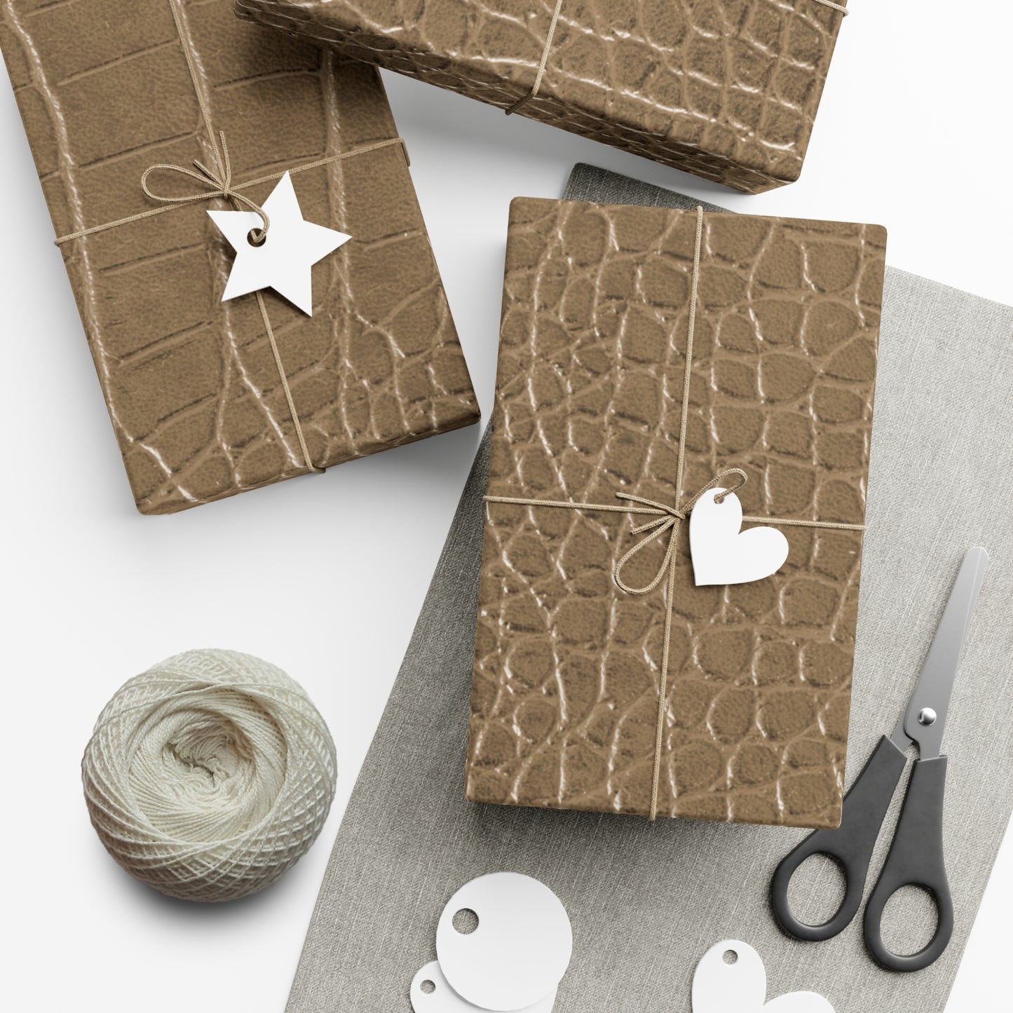 Tan Alligator Gift Wrapping Paper