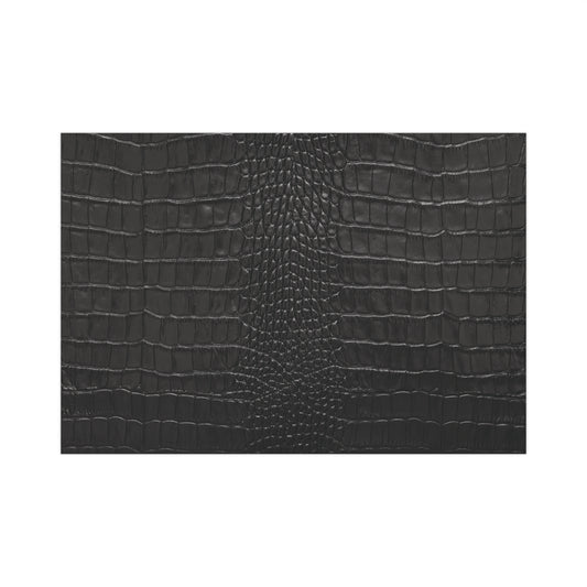 Black Alligator Print Gift Wrapping Paper