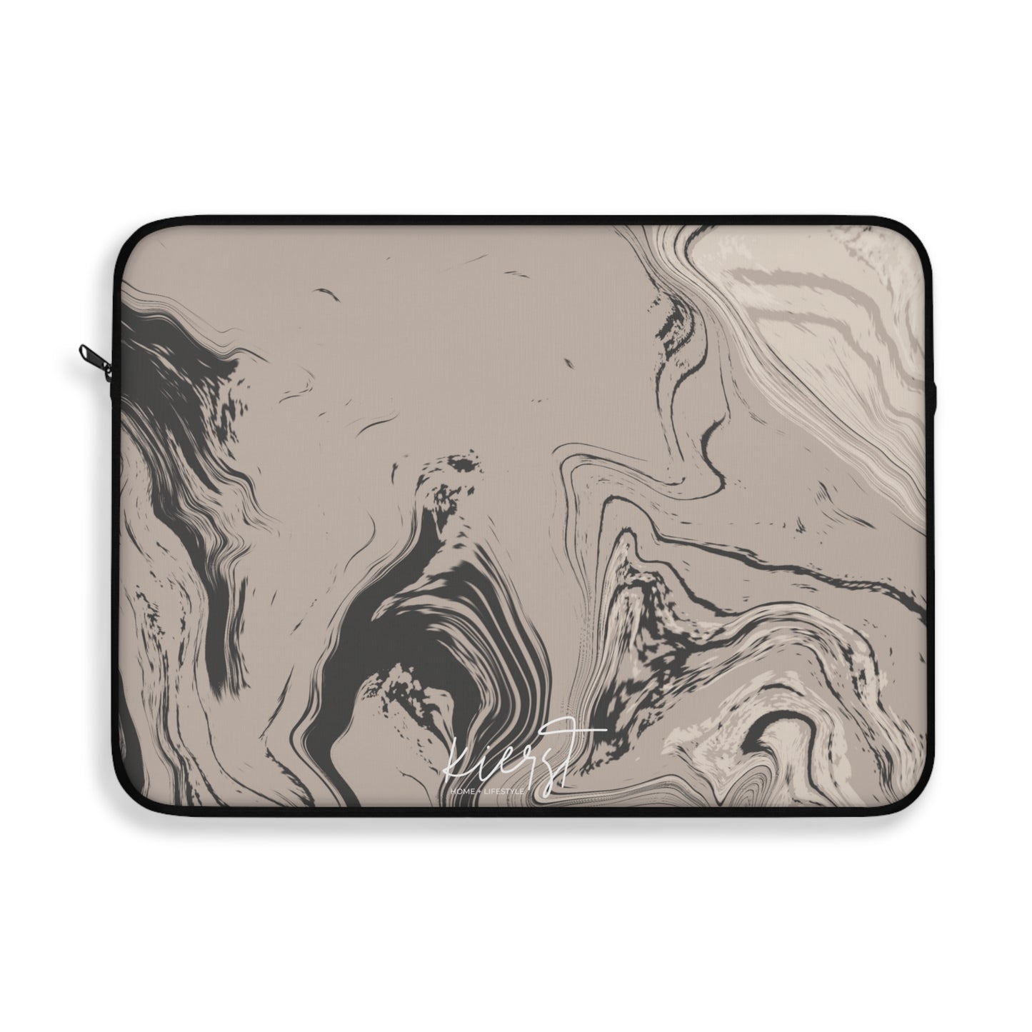 Cream, Grey, and Taupe Marble Laptop Sleeve | Everyday Edge