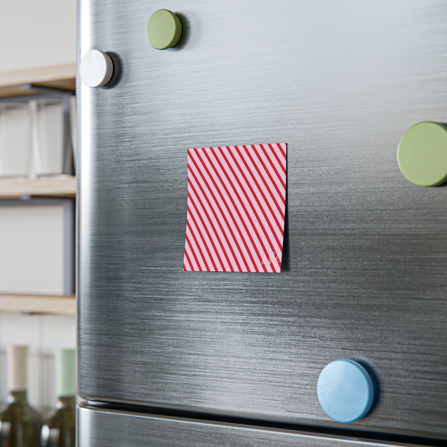 Holiday 25 Pink and Red Diagonal Striped Post-it® Note Pad