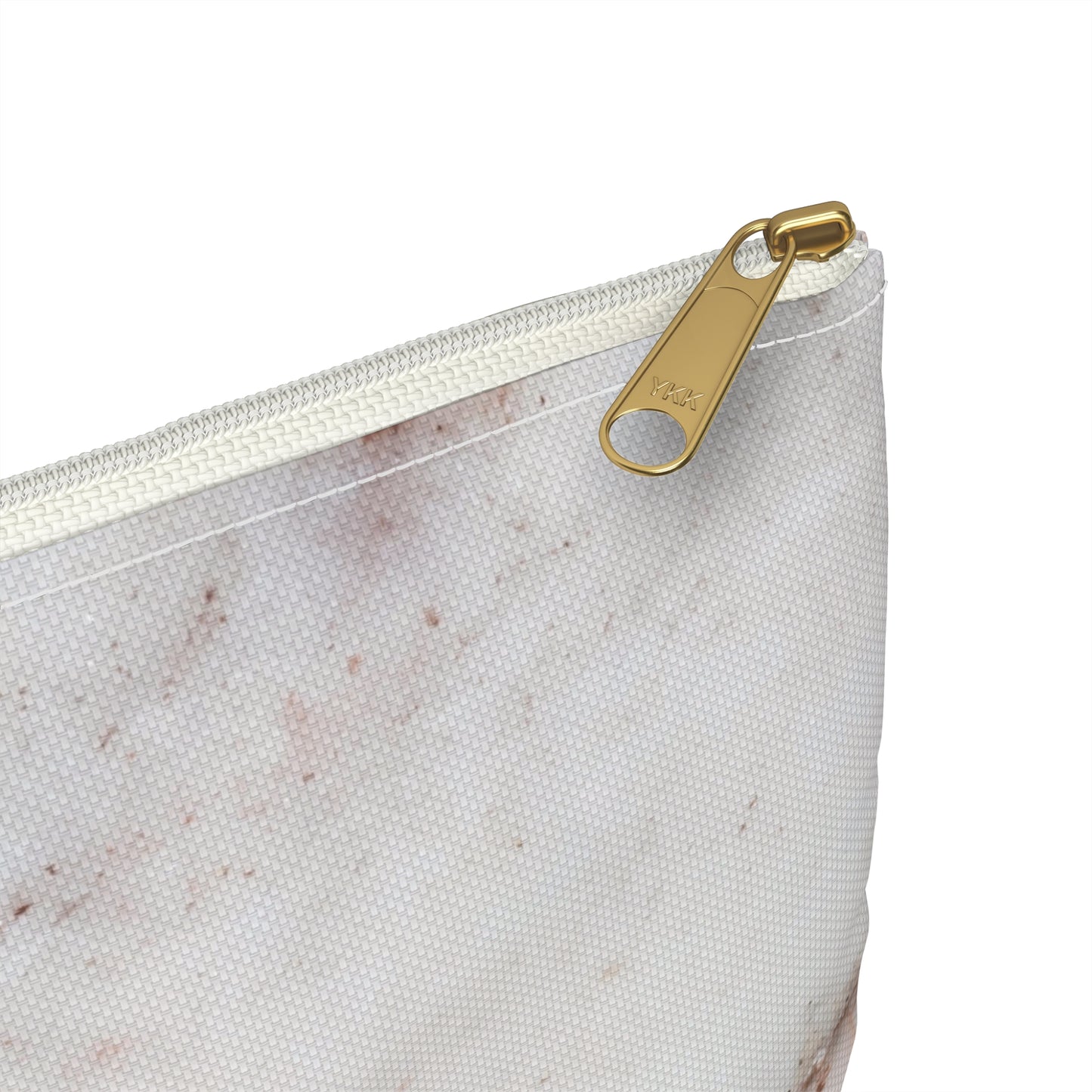 Warm White Marble Accessory Pouch