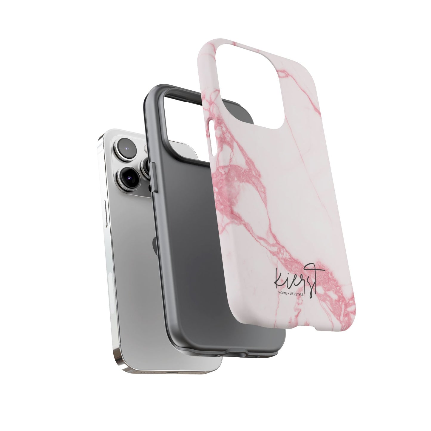 Pink & White Marble iPhone Case | Classic Elegance, Feminine Twist