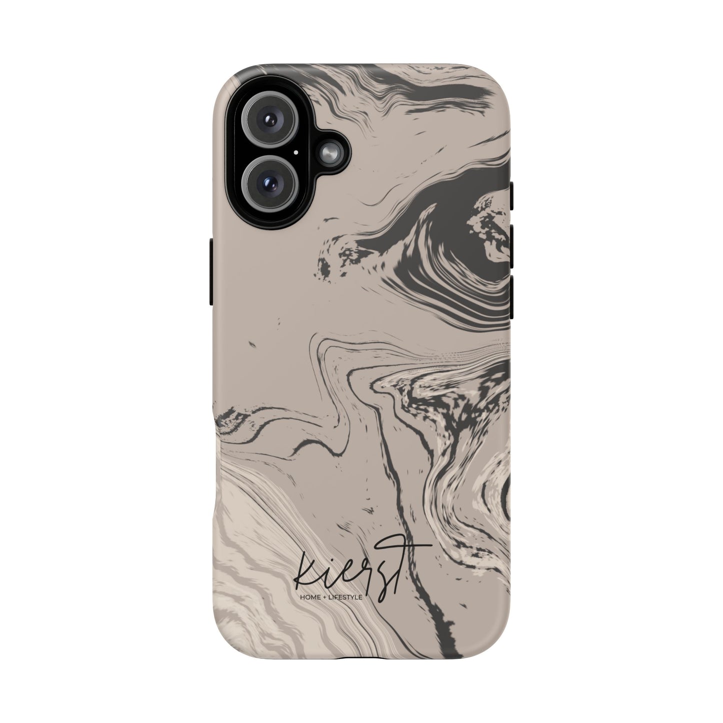 Cream, Grey, and Taupe Marble iPhone Case | A Bold Neutral Grounded in Softness