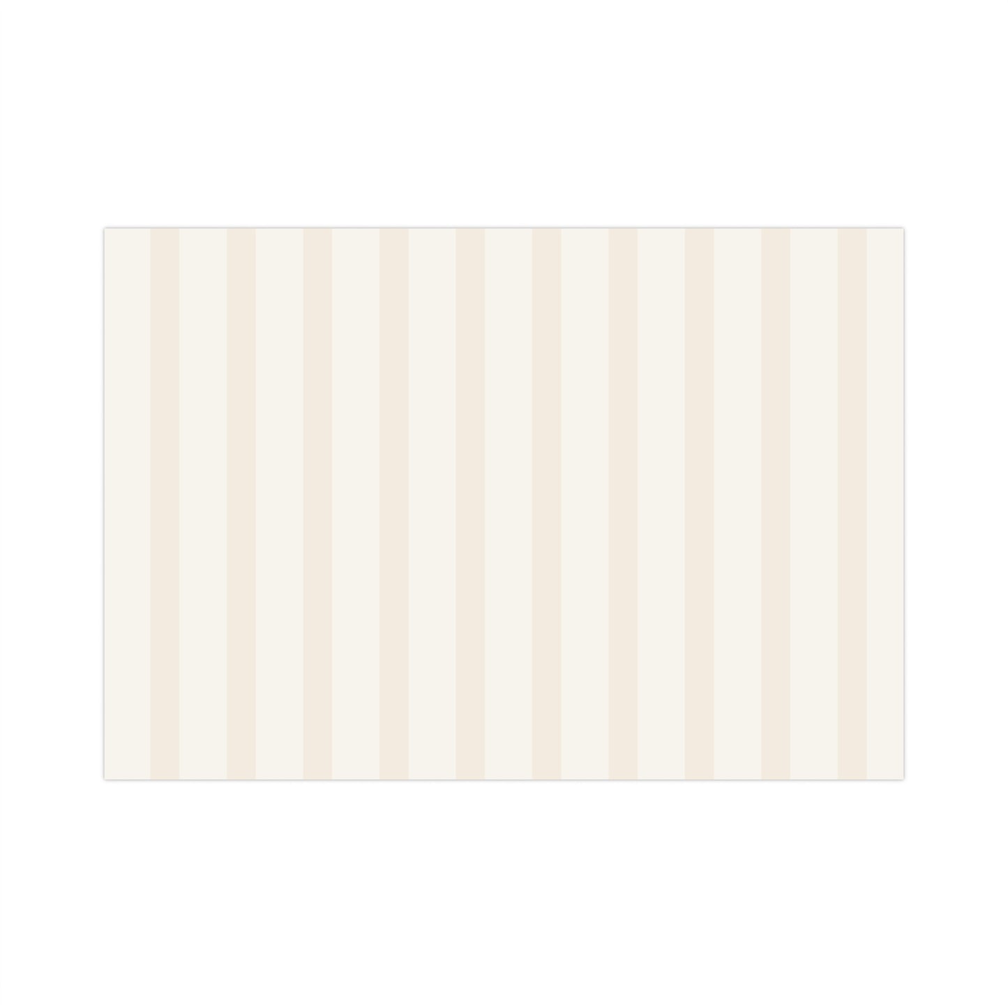 Cream Striped Gift Wrapping Paper