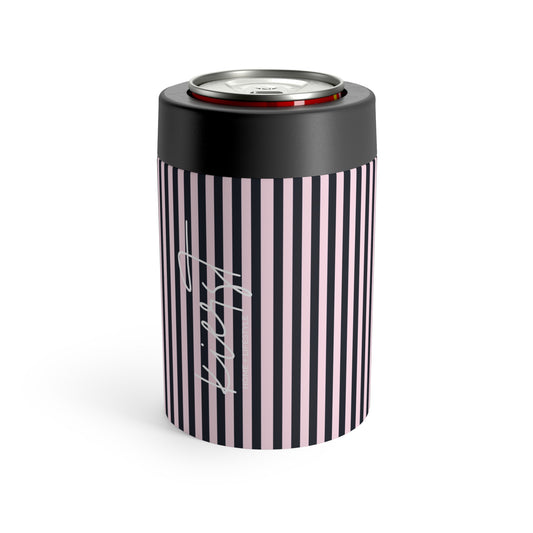 Signature Pink + Signature Storm Striped Can Holder