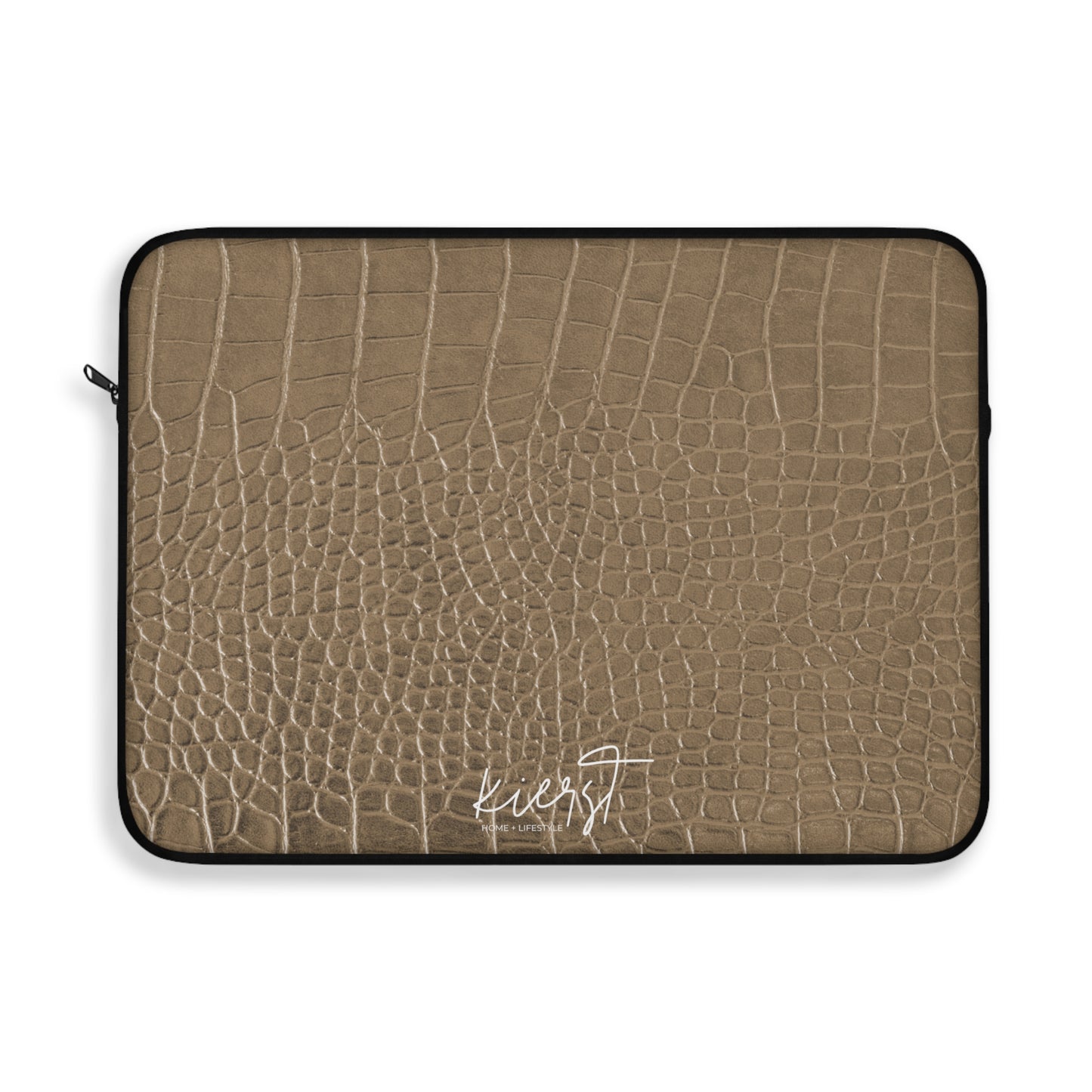Tan Alligator Laptop Sleeve | Refined Texture Meets Everyday Function