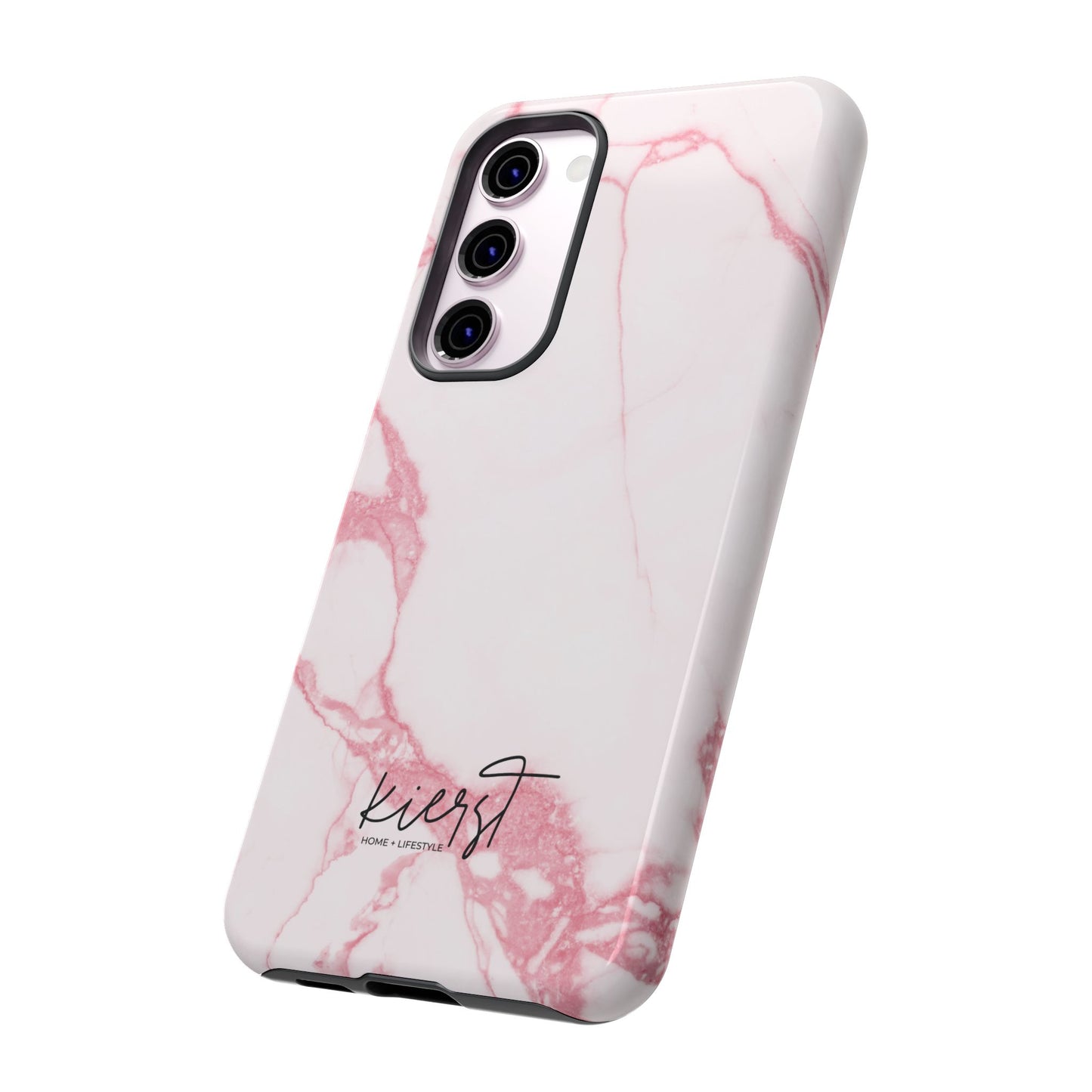 Pink & White Marble Samsung Galaxy Phone Case | Feminine, Polished, and Quietly Bold
